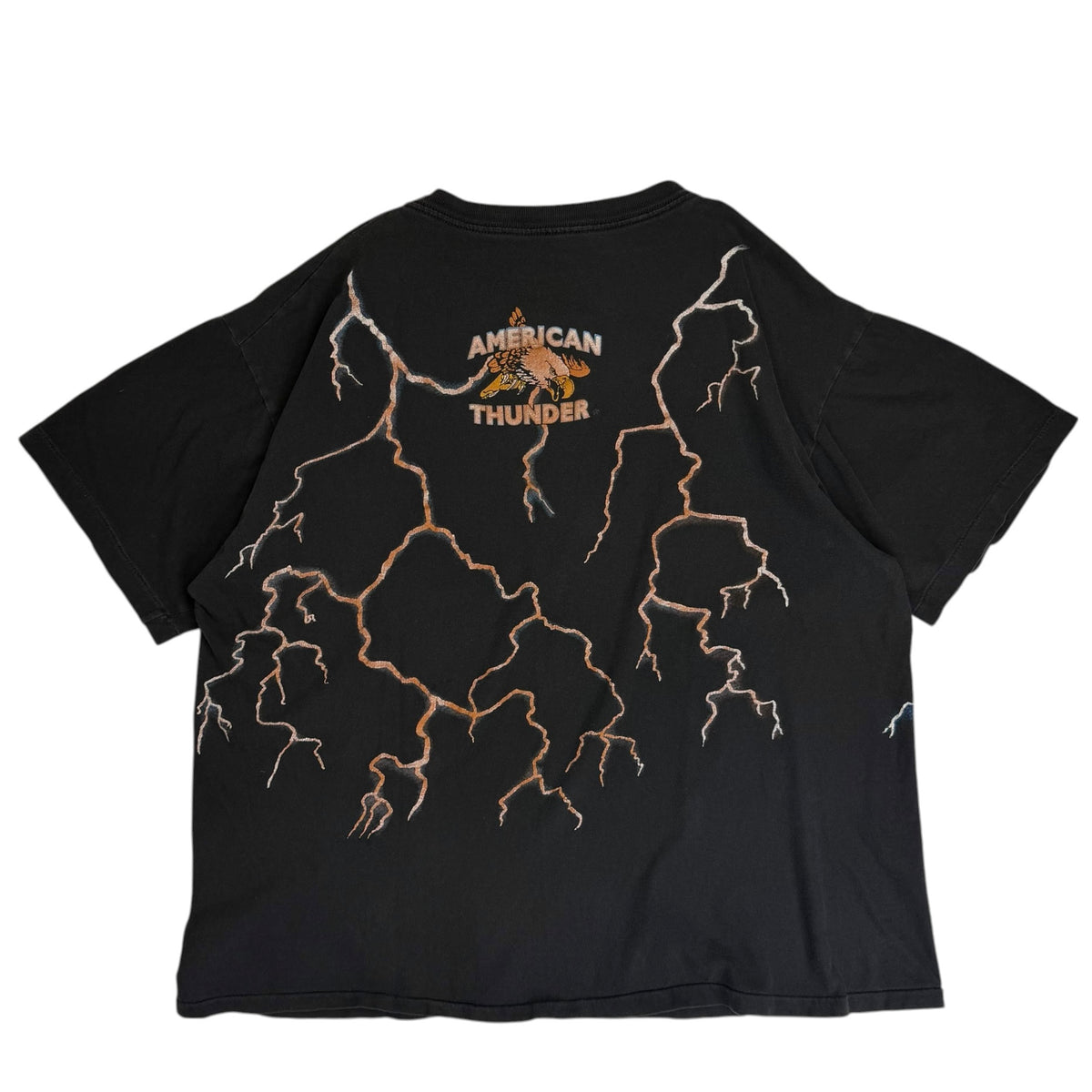 Vintage 90s American Thunder Grizzly Bear All Over Print Tee Black