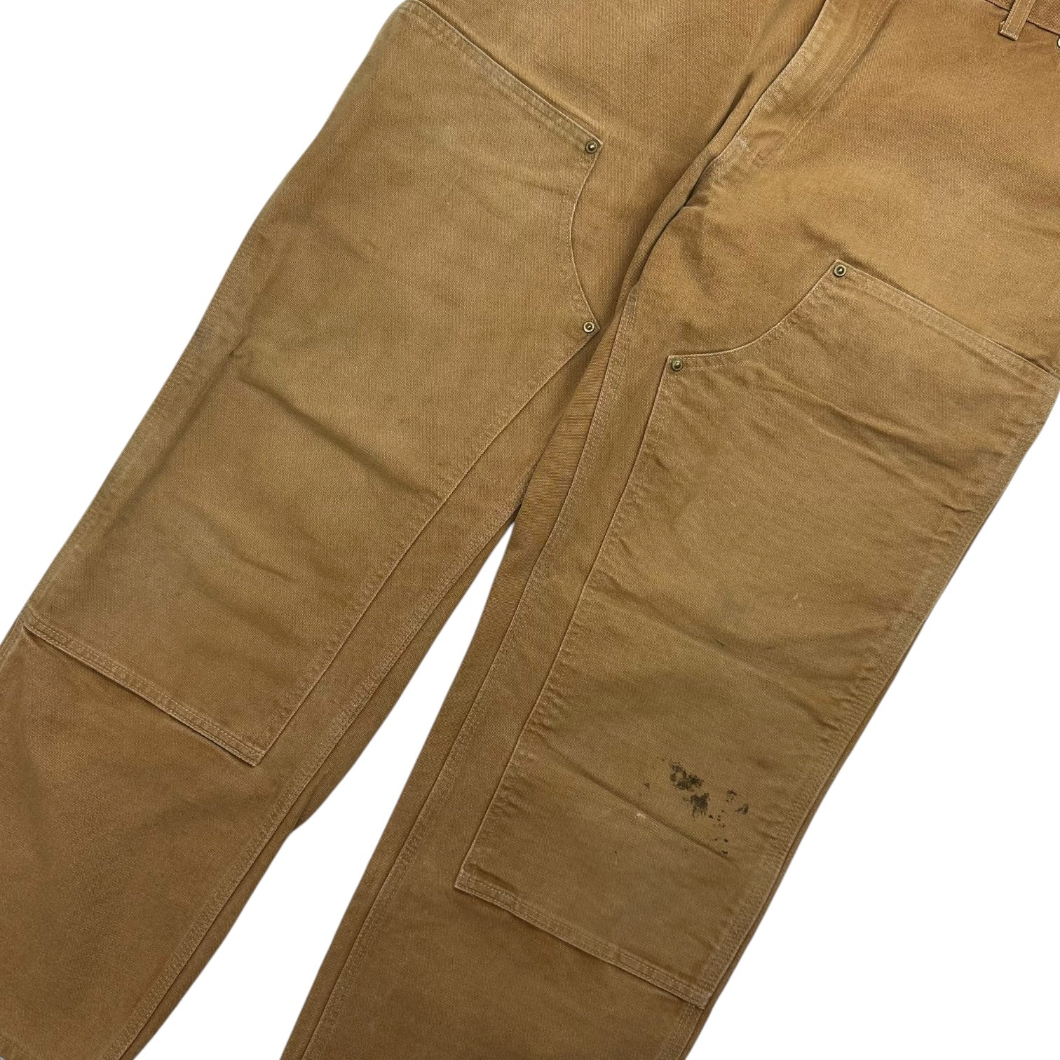 Vintage Carhartt Made In USA Double Knee Pants Tan