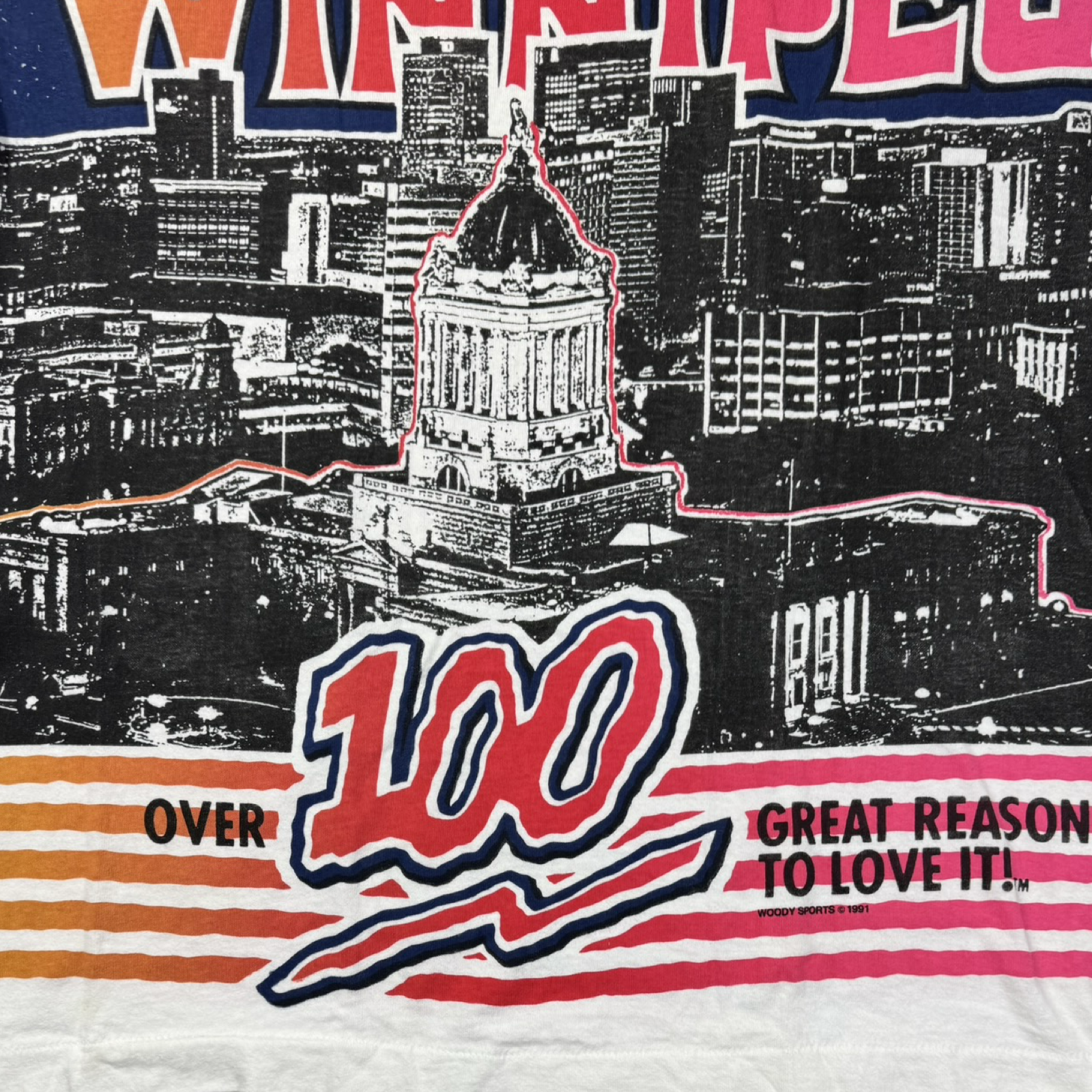 1990 Winnipeg City All Over Print T-Shirt