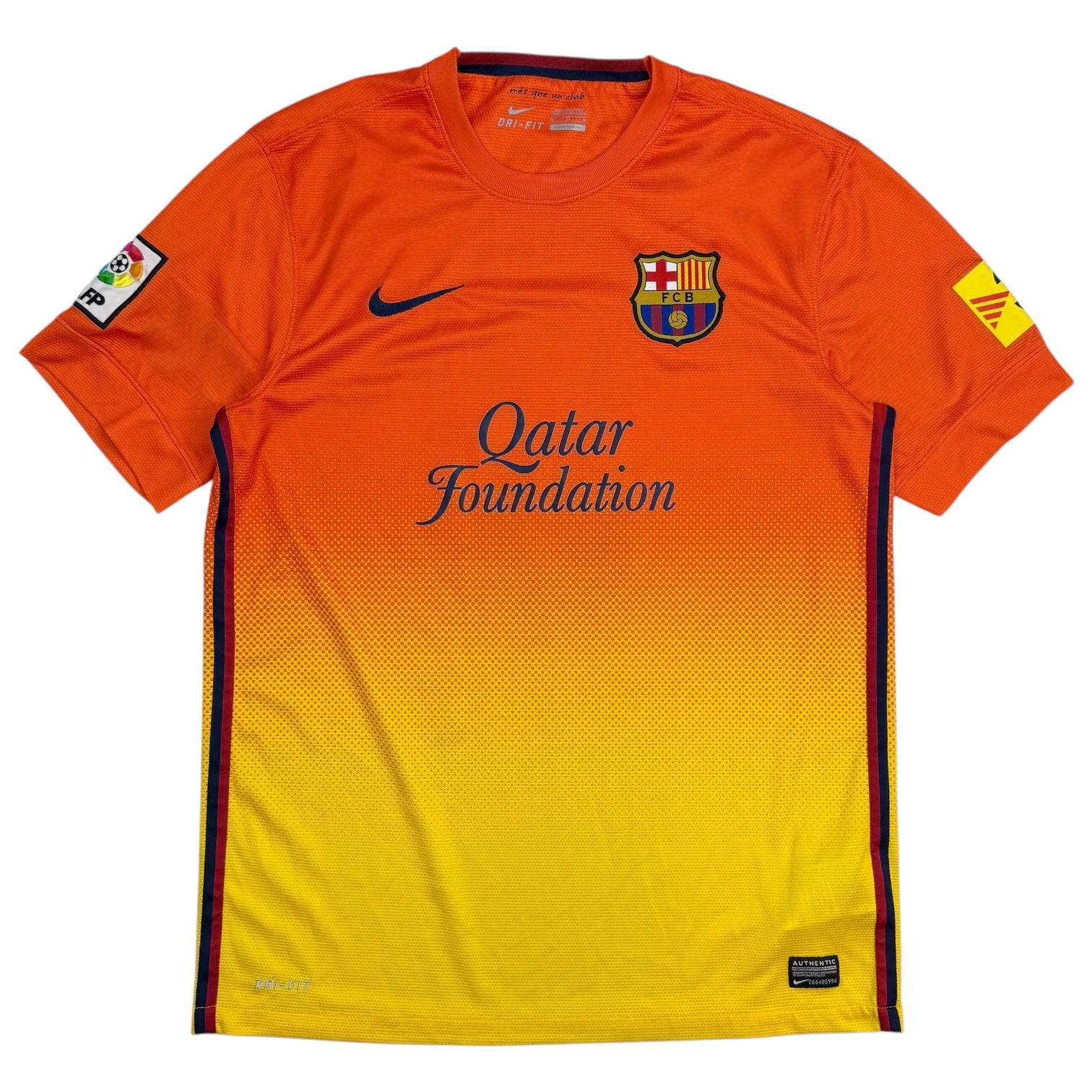 2012 Nike Barcelona Andrés Iniesta Away Jersey Orange/Yellow