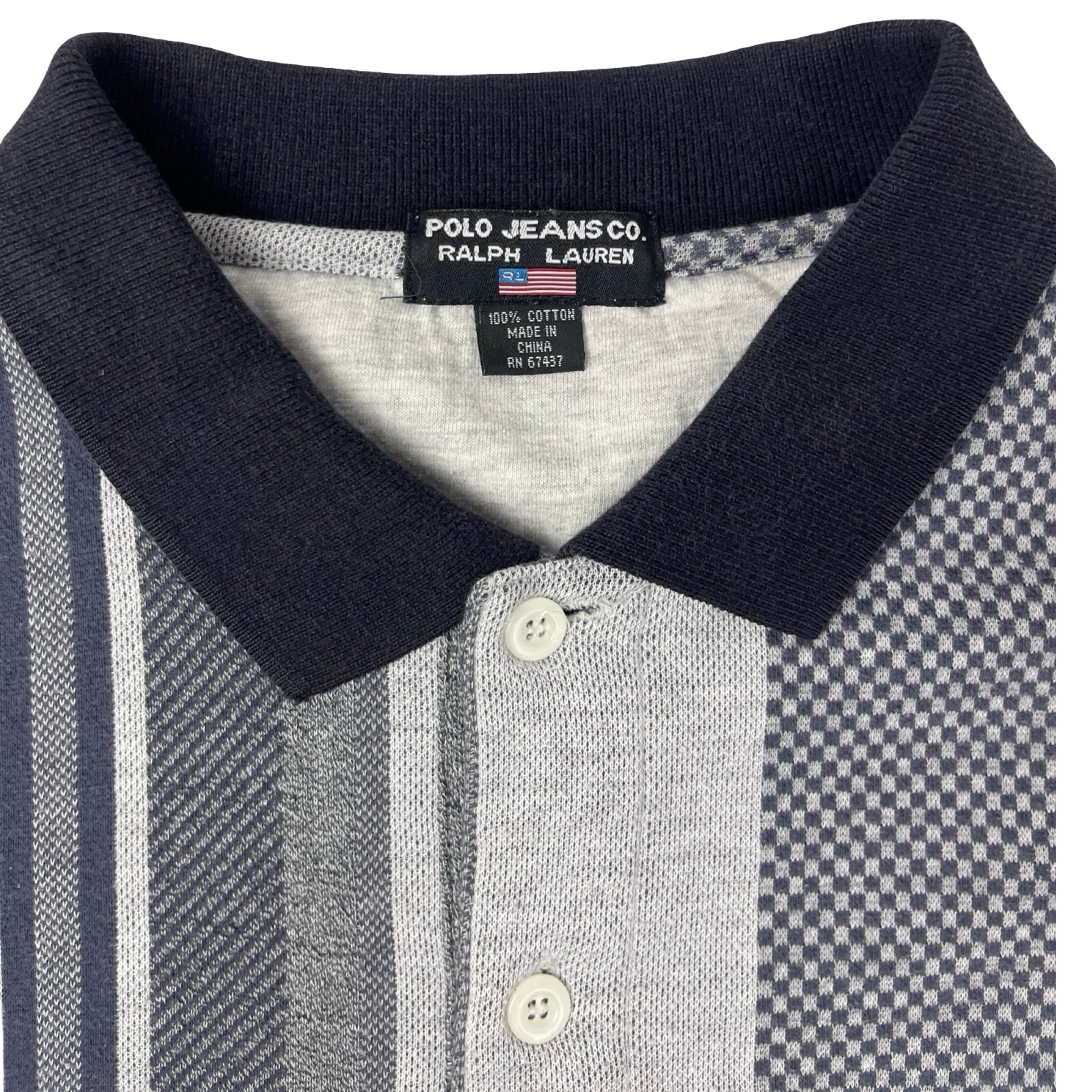 Vintage Polo Sport Vertical Striped Knit Polo