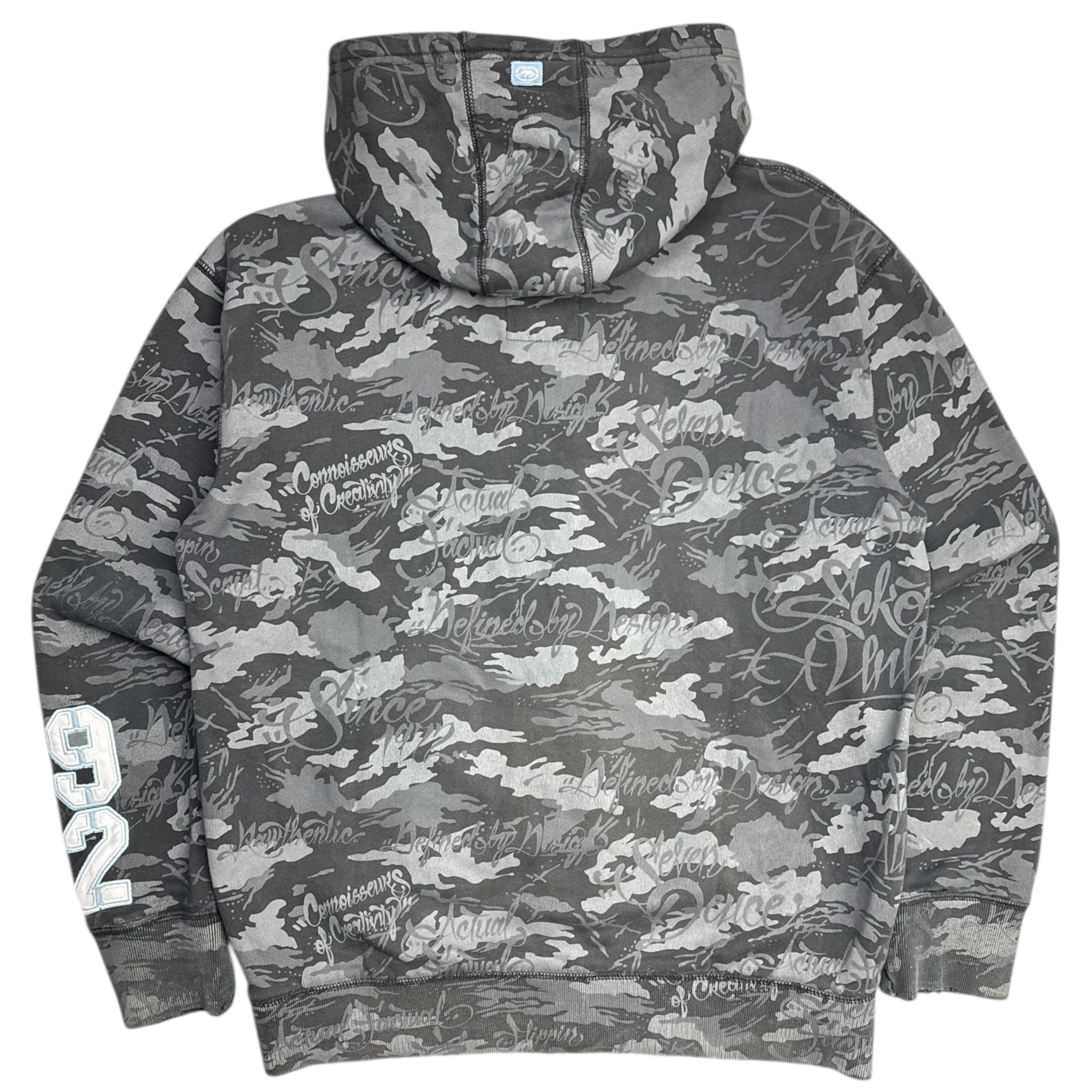 Vintage Y2K Ecko Unltd. Camo Graffiti Zip Up Hoodie