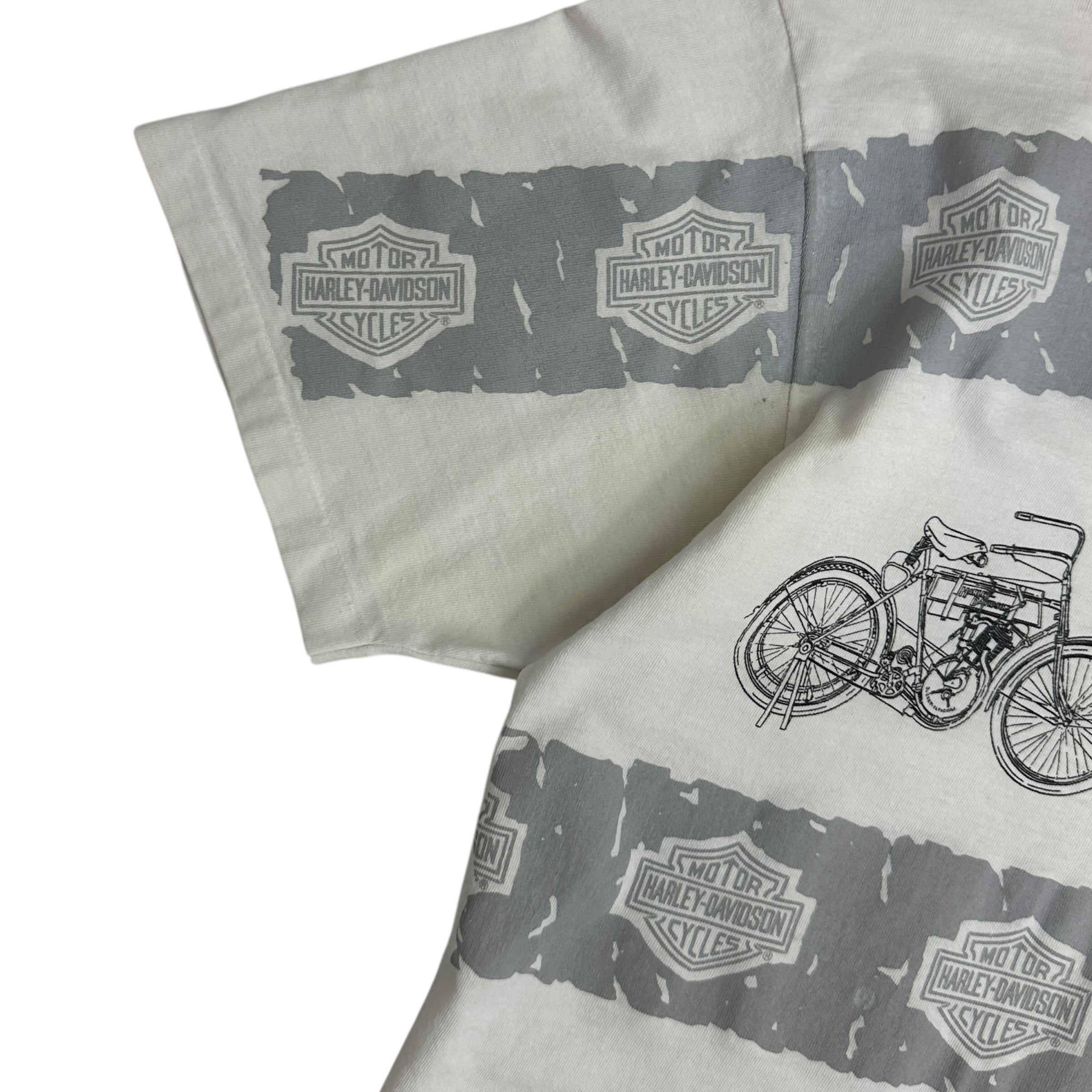 1992 Harley Davidson of Edmonton AOP Tee White