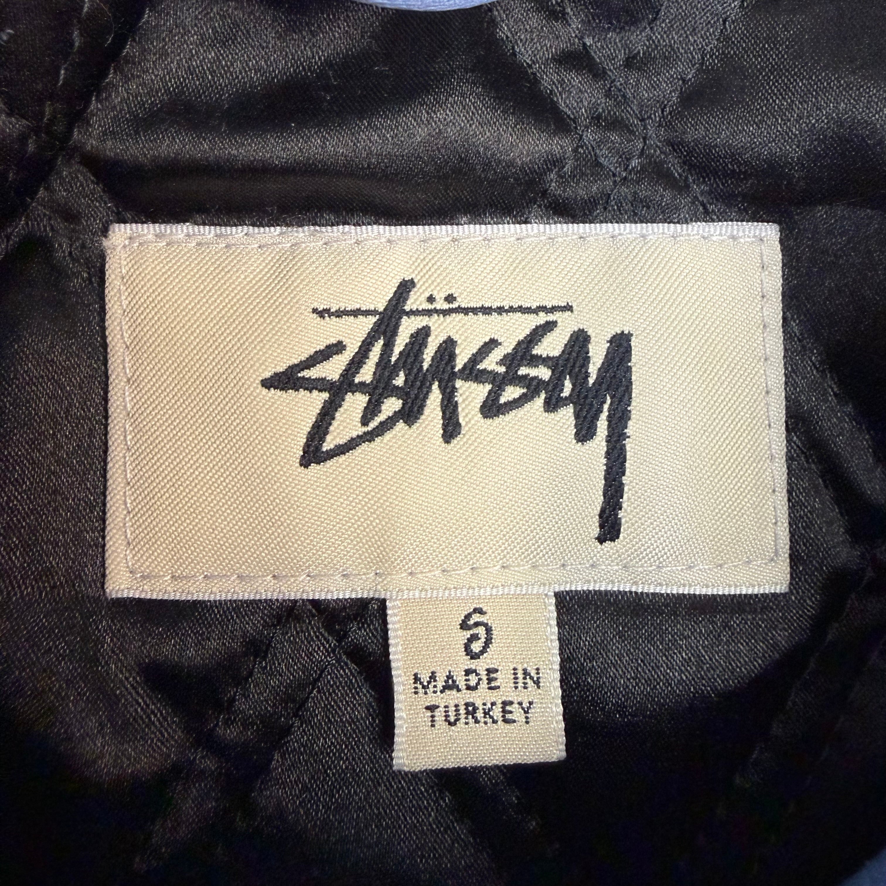 Stussy Leather Overshirt Washed Blue