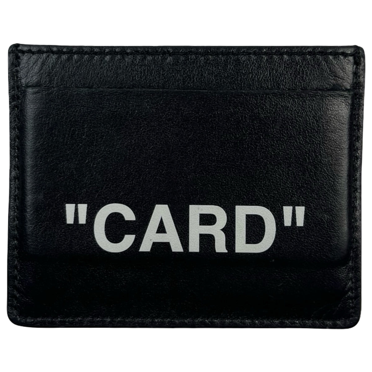 Off White Quote Card Holder "Card" Black/White