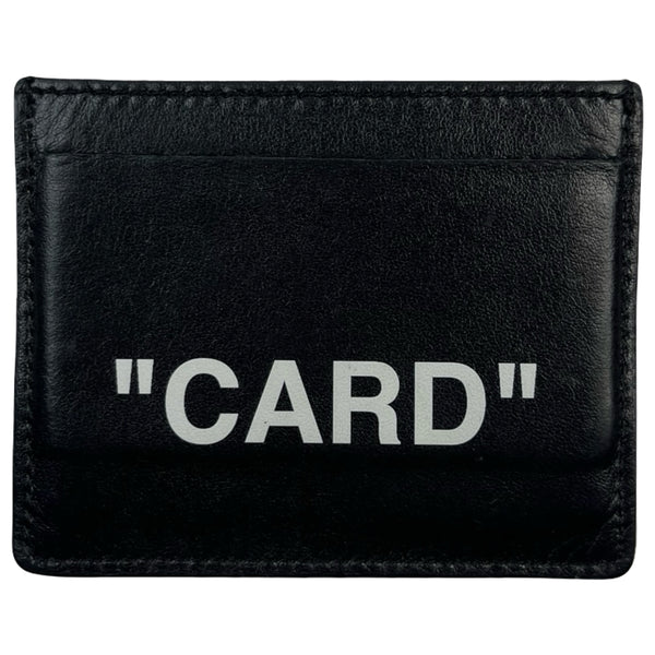 Off White Quote Card Holder "Card" Black/White
