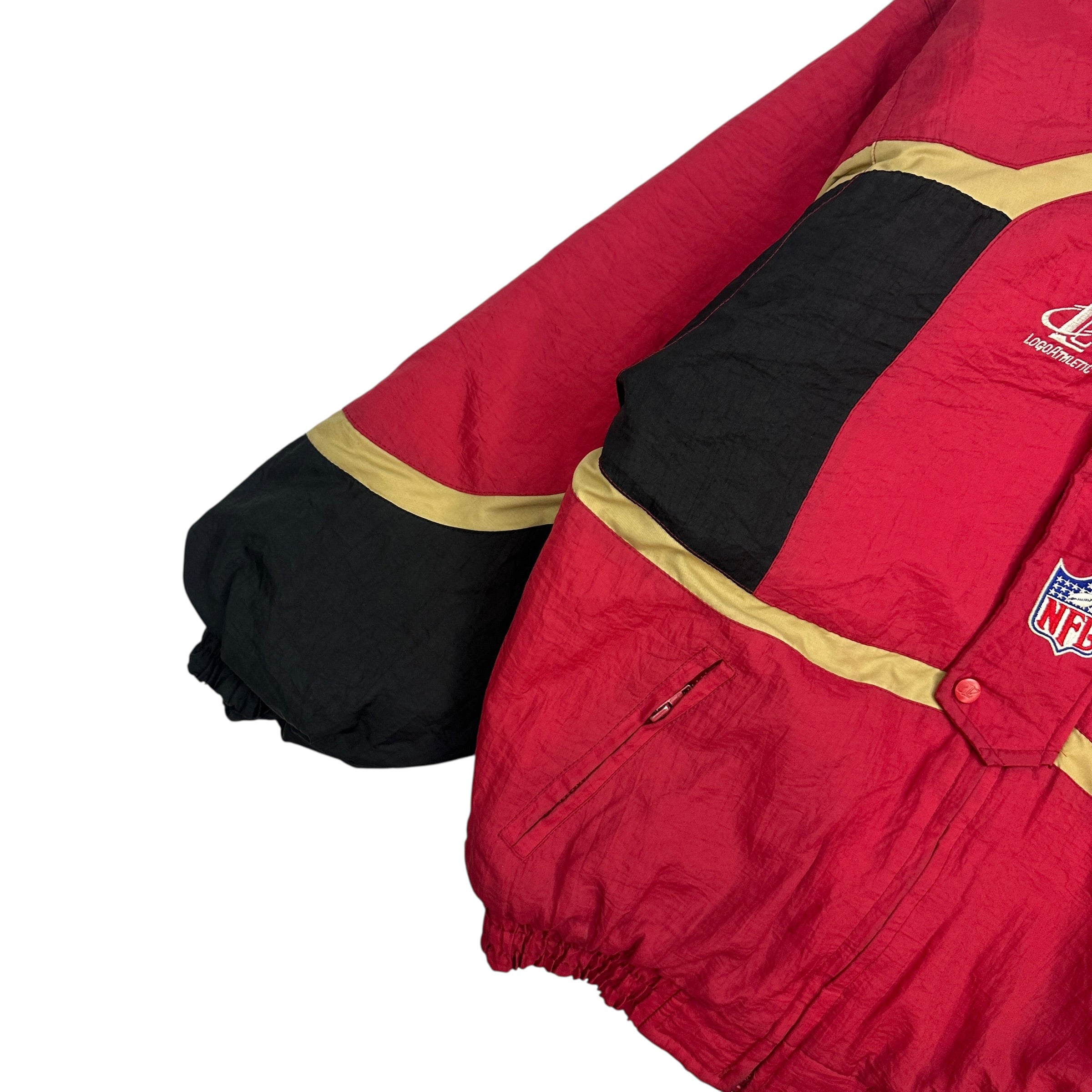 Vintage Logo 7 San Francisco 49ers Anorak Jacket Red/Black
