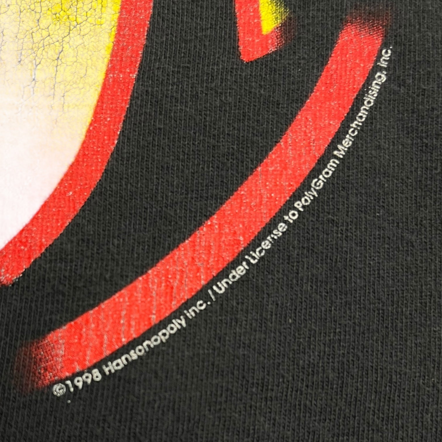 1998 Hanson Band T-Shirt Faded Black