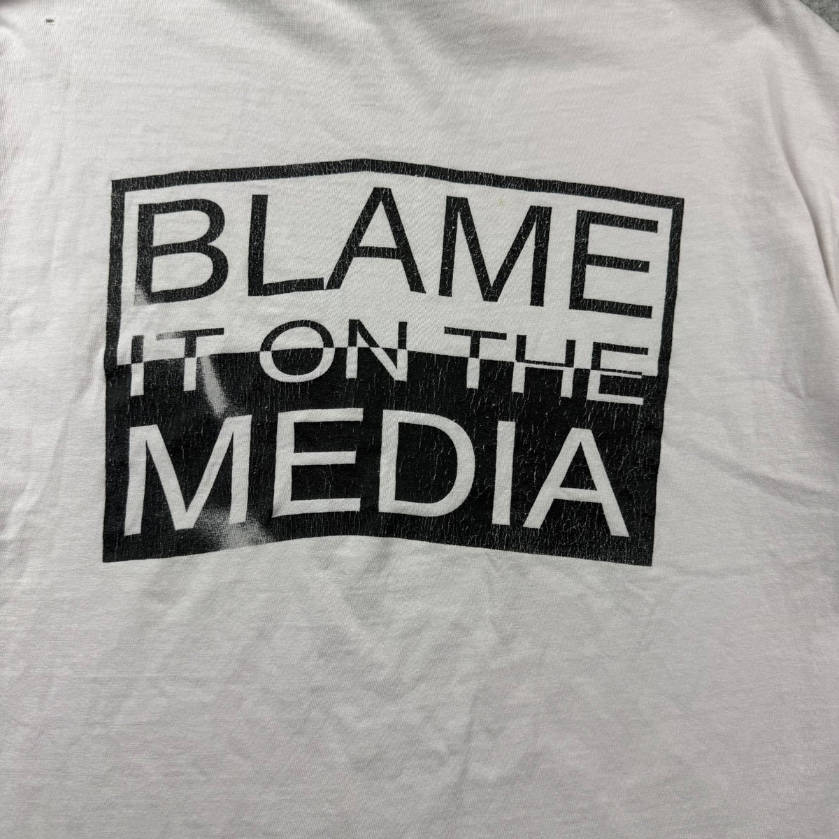 Vintage Life In News Blame It On The Media Tee White