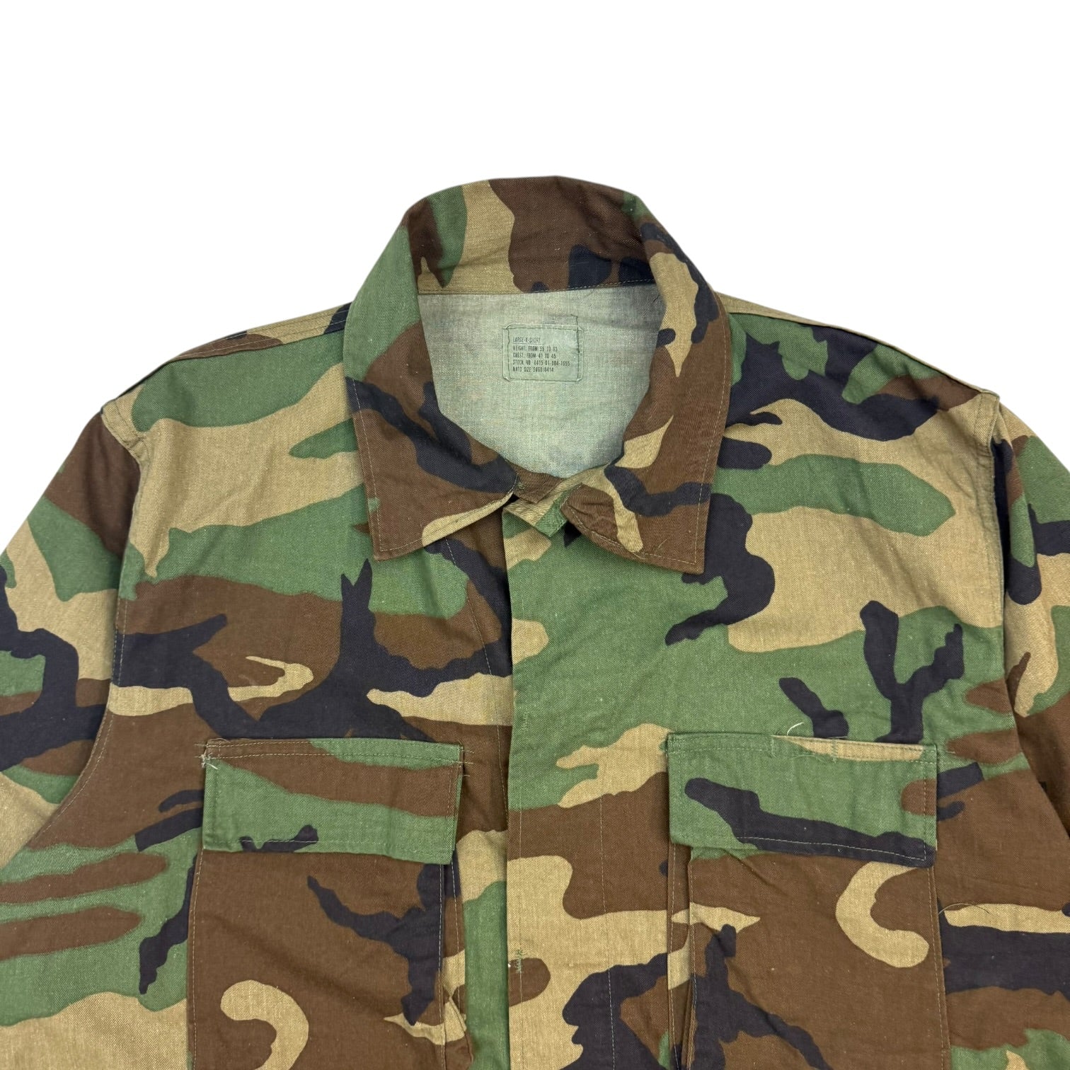 Vintage Army Jacket Woodland Camo