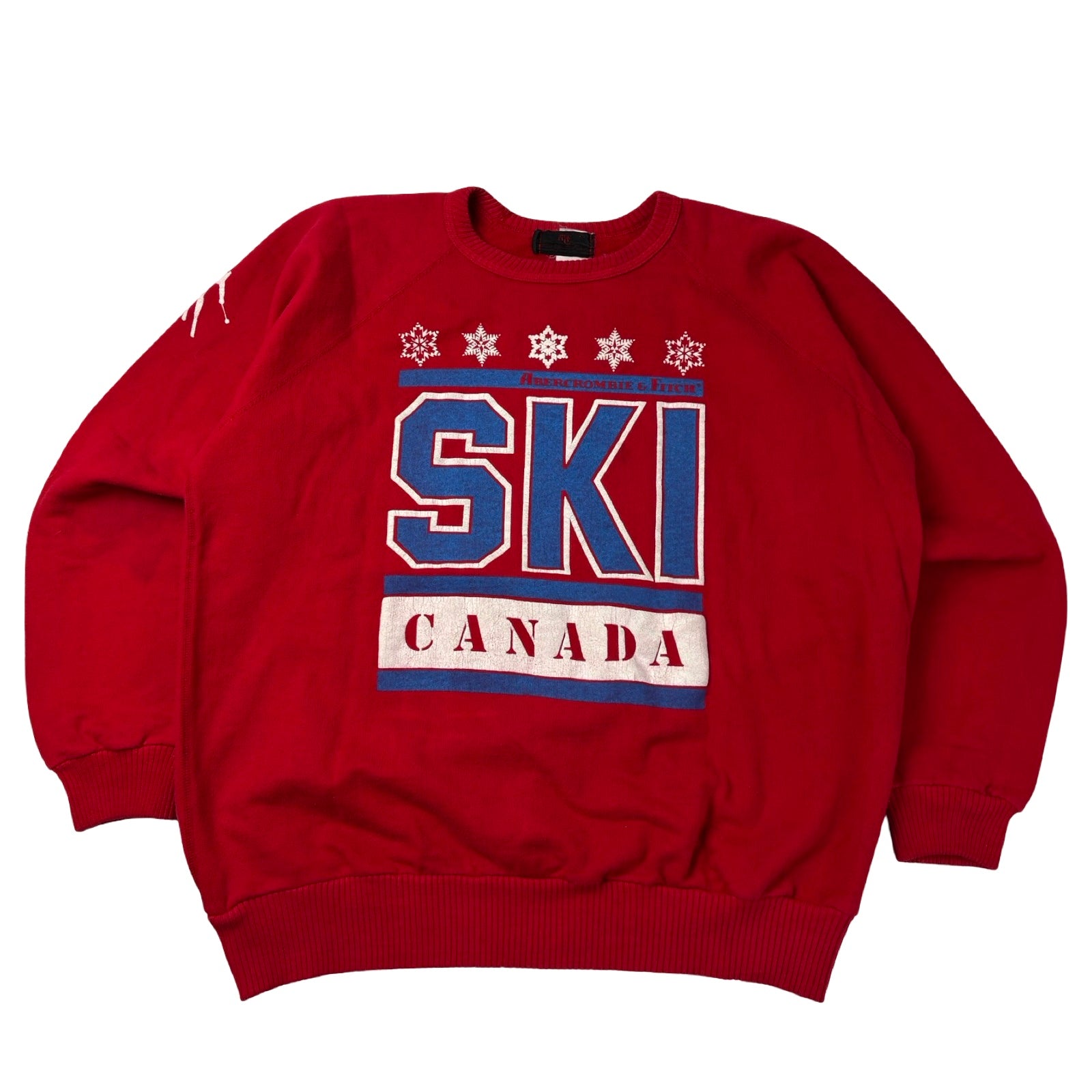 Vintage Abecrombie & Fitch Ski Canada Crewneck Red