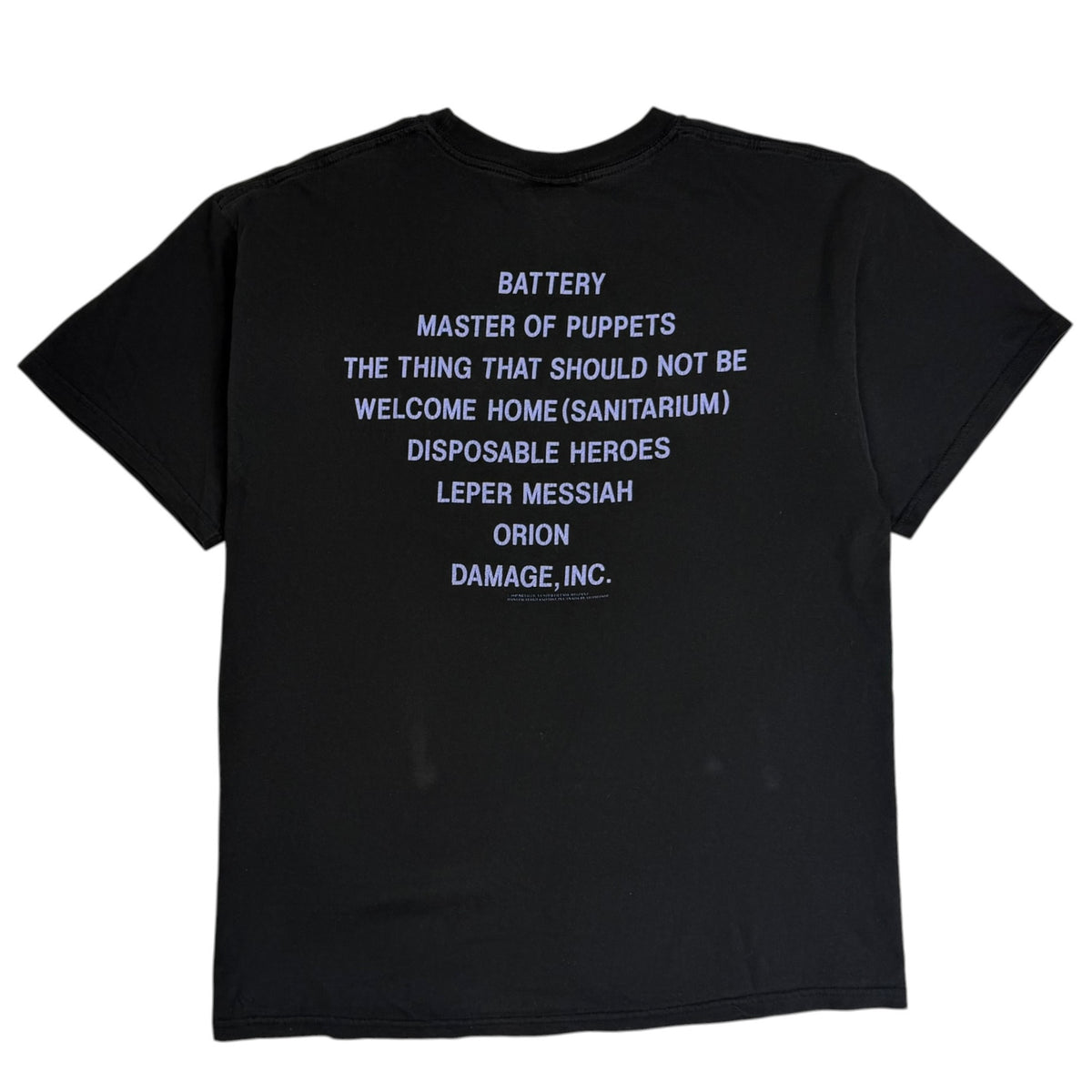 1997 Metallica Master Of Puppets Tee Black