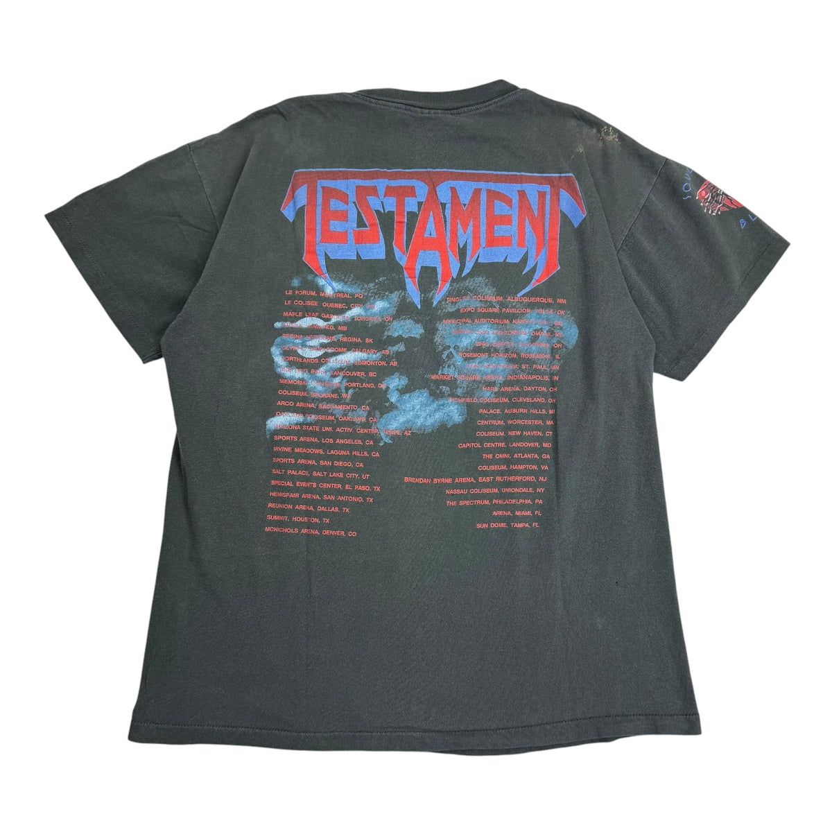 Vintage Testament Souls Of Black Tour Tee Black