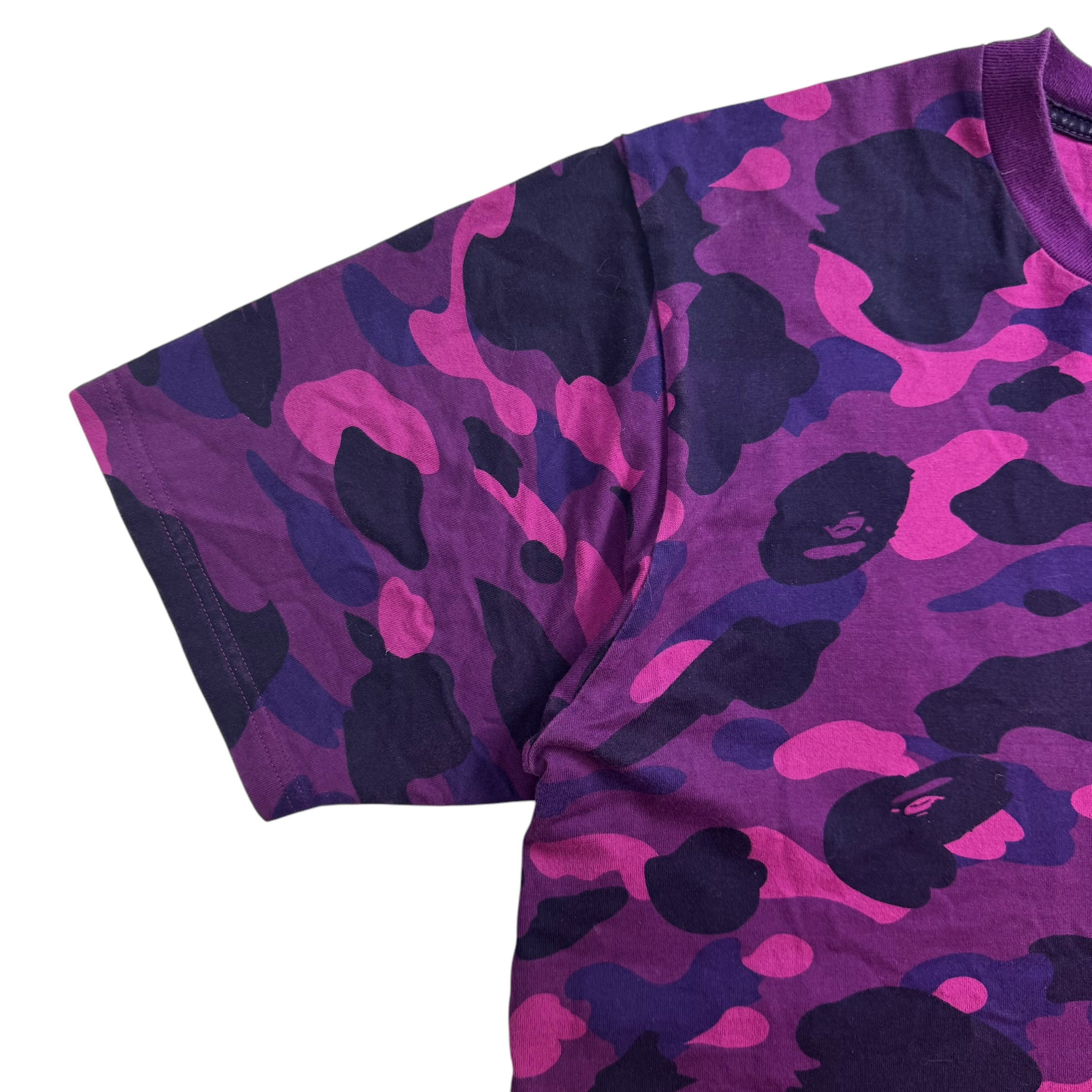 Bape Ape Head Relaxed Tee Camo Purple