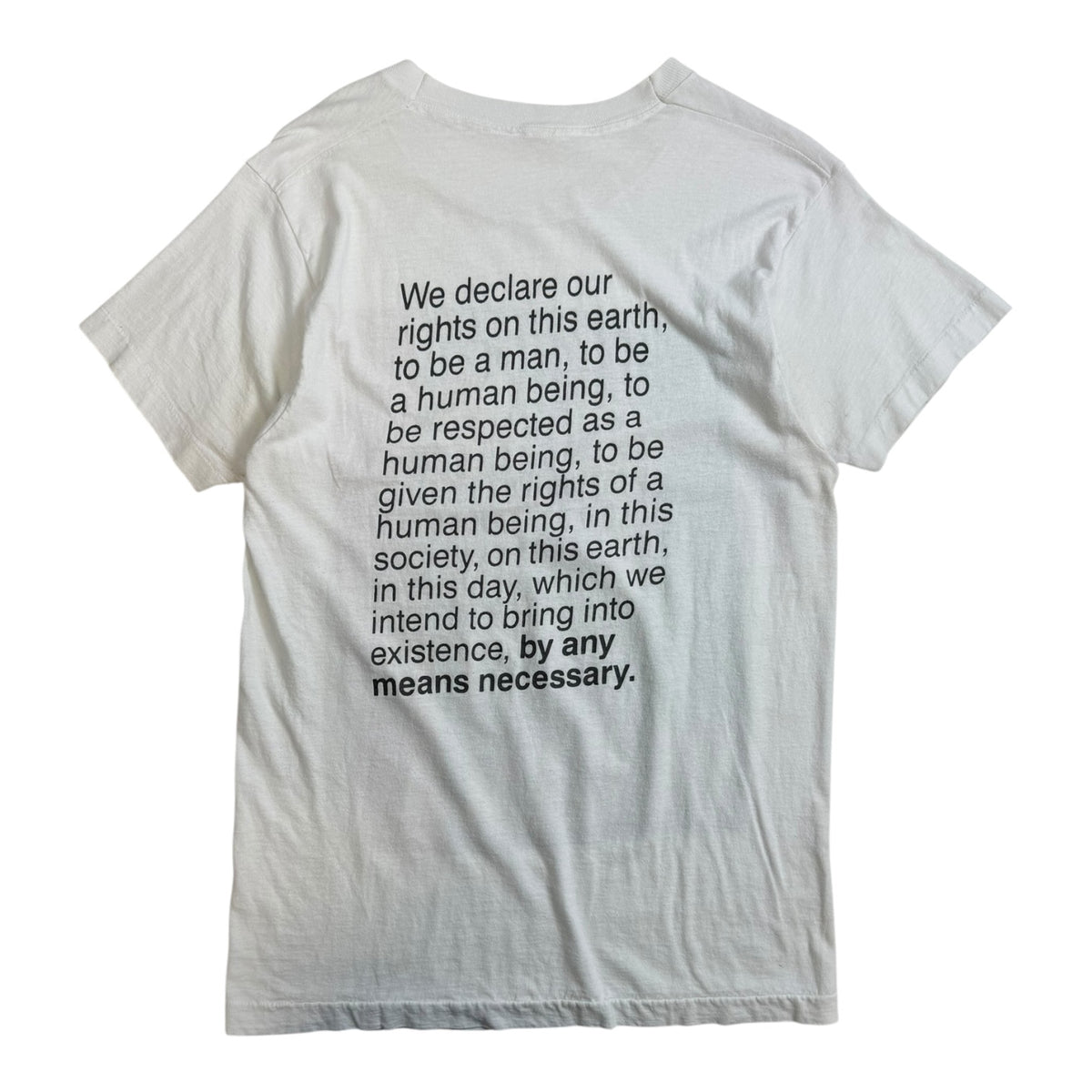 Vintage 90s Malcolm X “by any means necessary” T-Shirt White