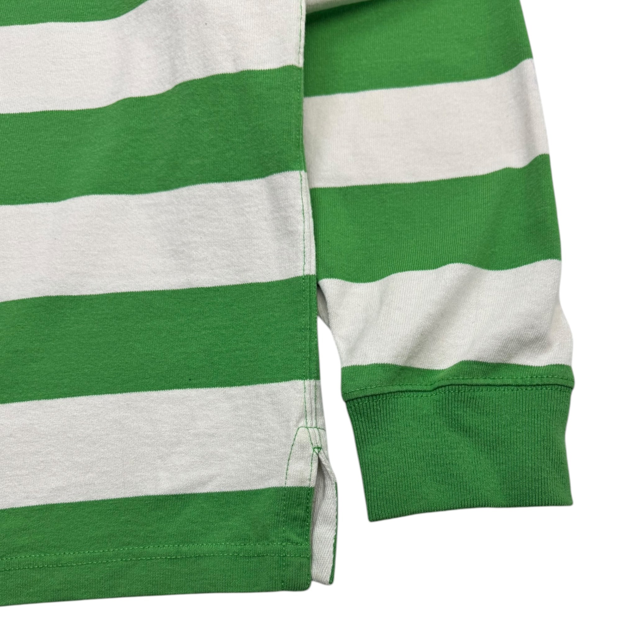 Vintage Polo Ralph Lauren Striped Collared Rugby Green