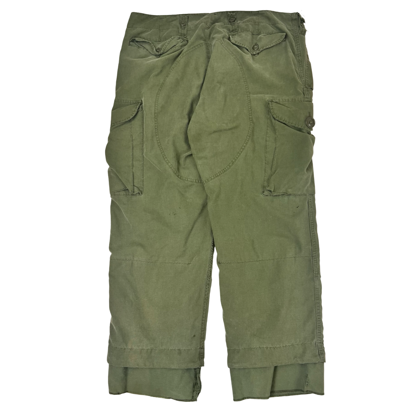 Vintage Canadian Army Military Combat Cargo Pants Olive Green