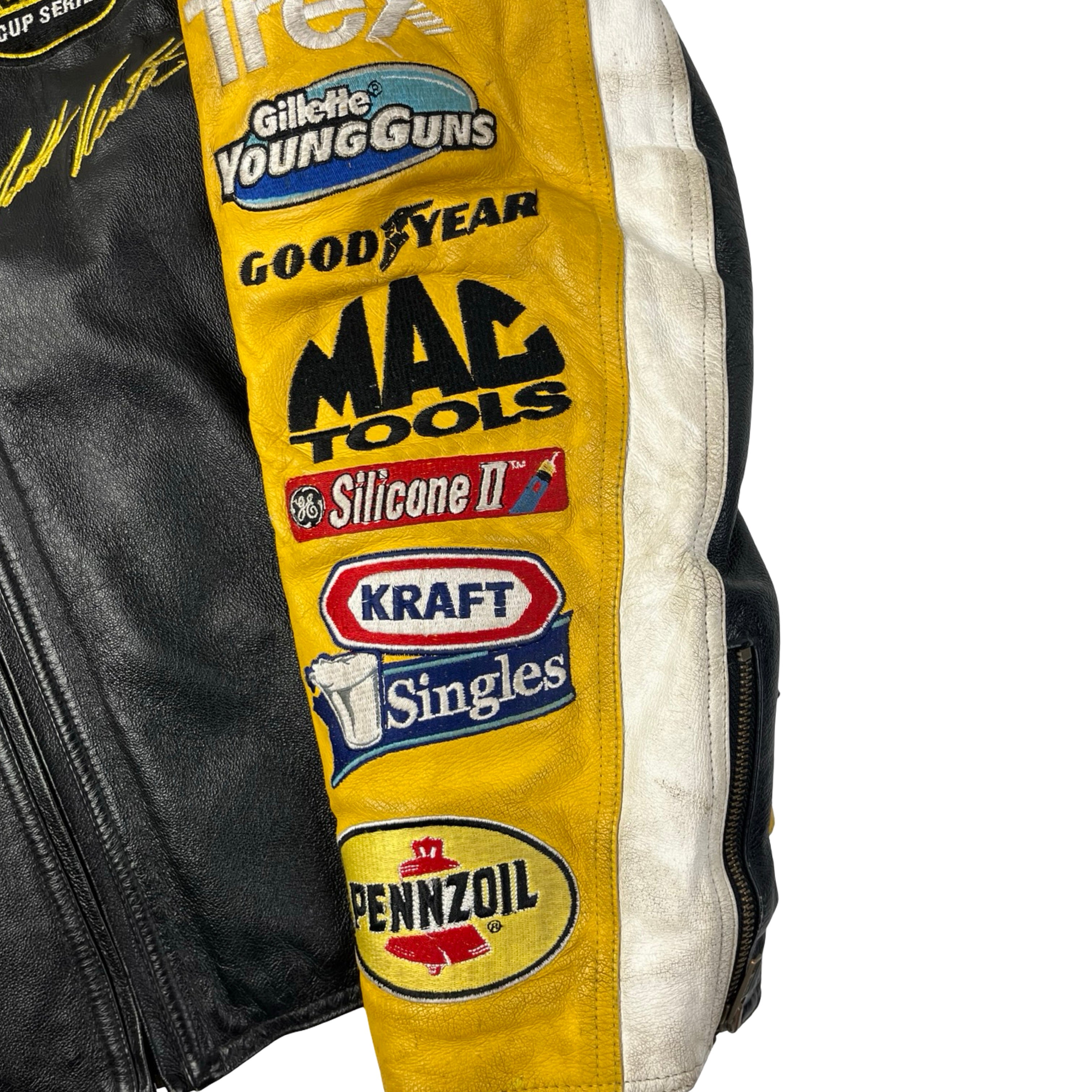 Vintage Chase Authentics Matt Kenseth Leather Dewalt NASCAR Jacket