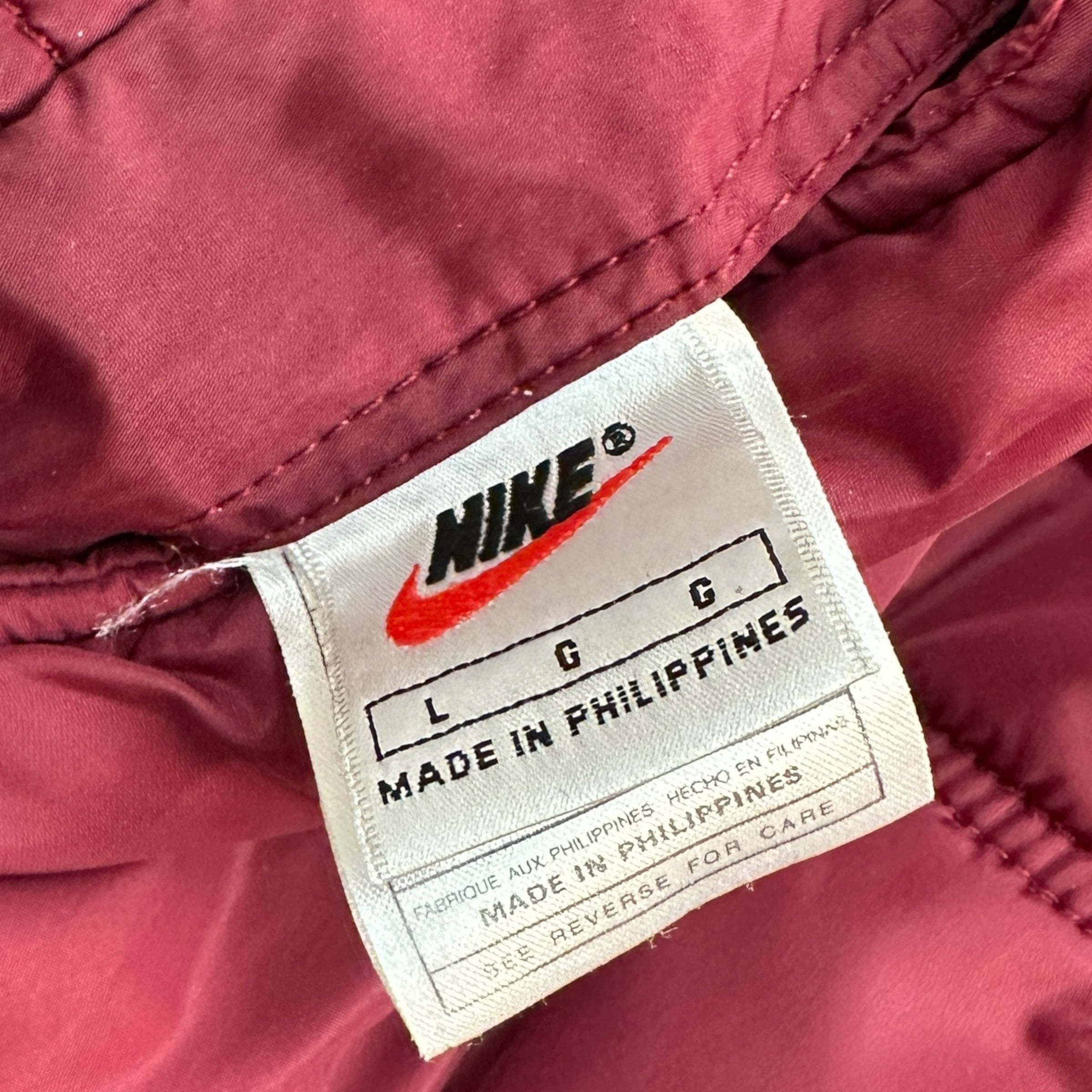 Vintage Nike Reversible Bomber Jacket Maroon/Black