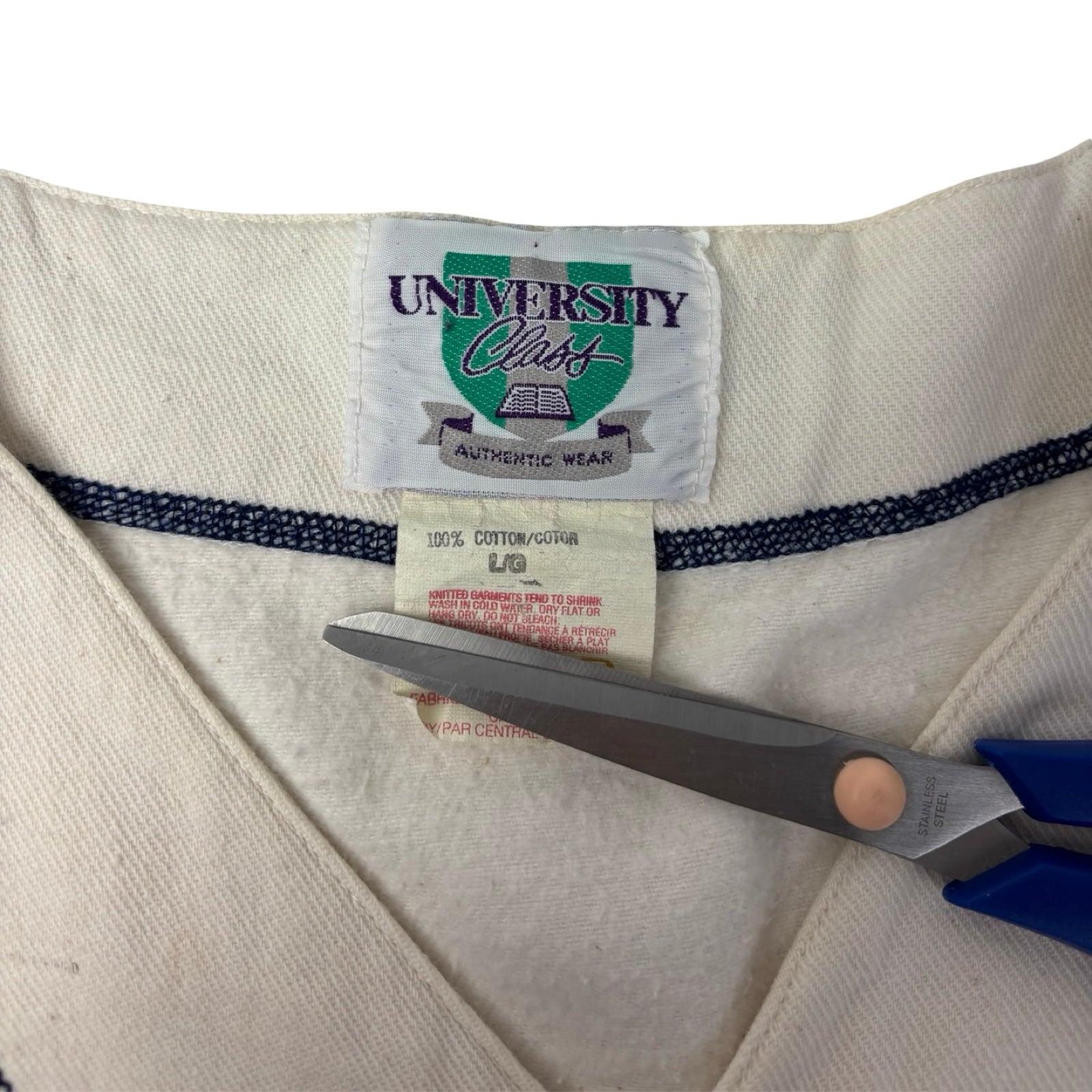 Vintage University Of Toronto Baseball Jersey Creme