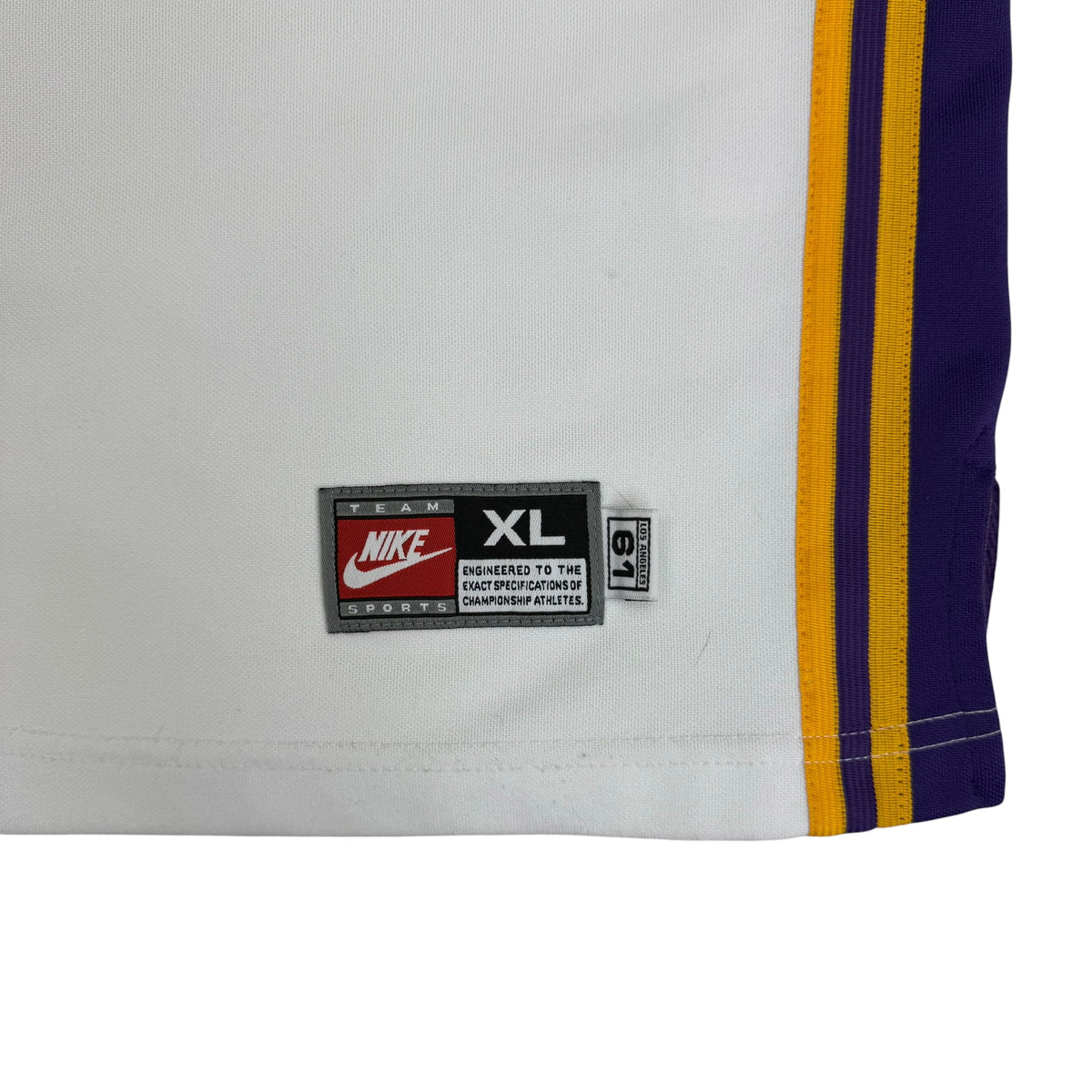 Vintage Nike Los Angeles Lakers Snap Button Shootaround Jersey White