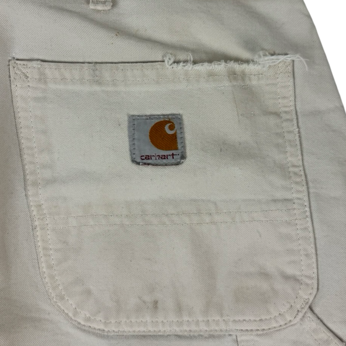 Vintage Carhartt Double Knee Bottoms White