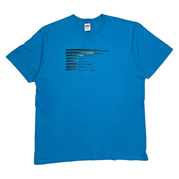 Supreme Chart Tee Blue