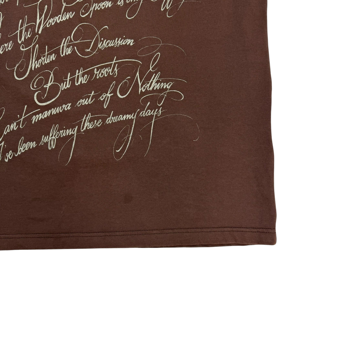 Junya Watanabe Ottolenghi Script Tee Brown