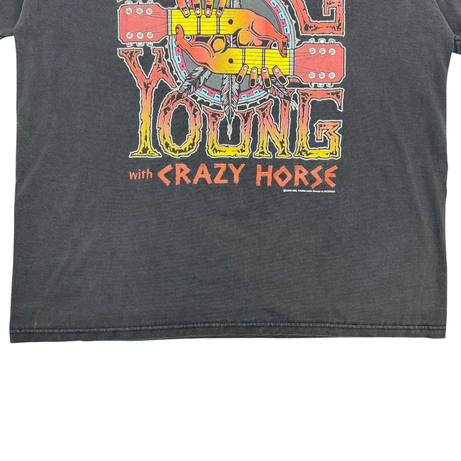 1996 Neil Young With Crazy Horse Tour Tee Black