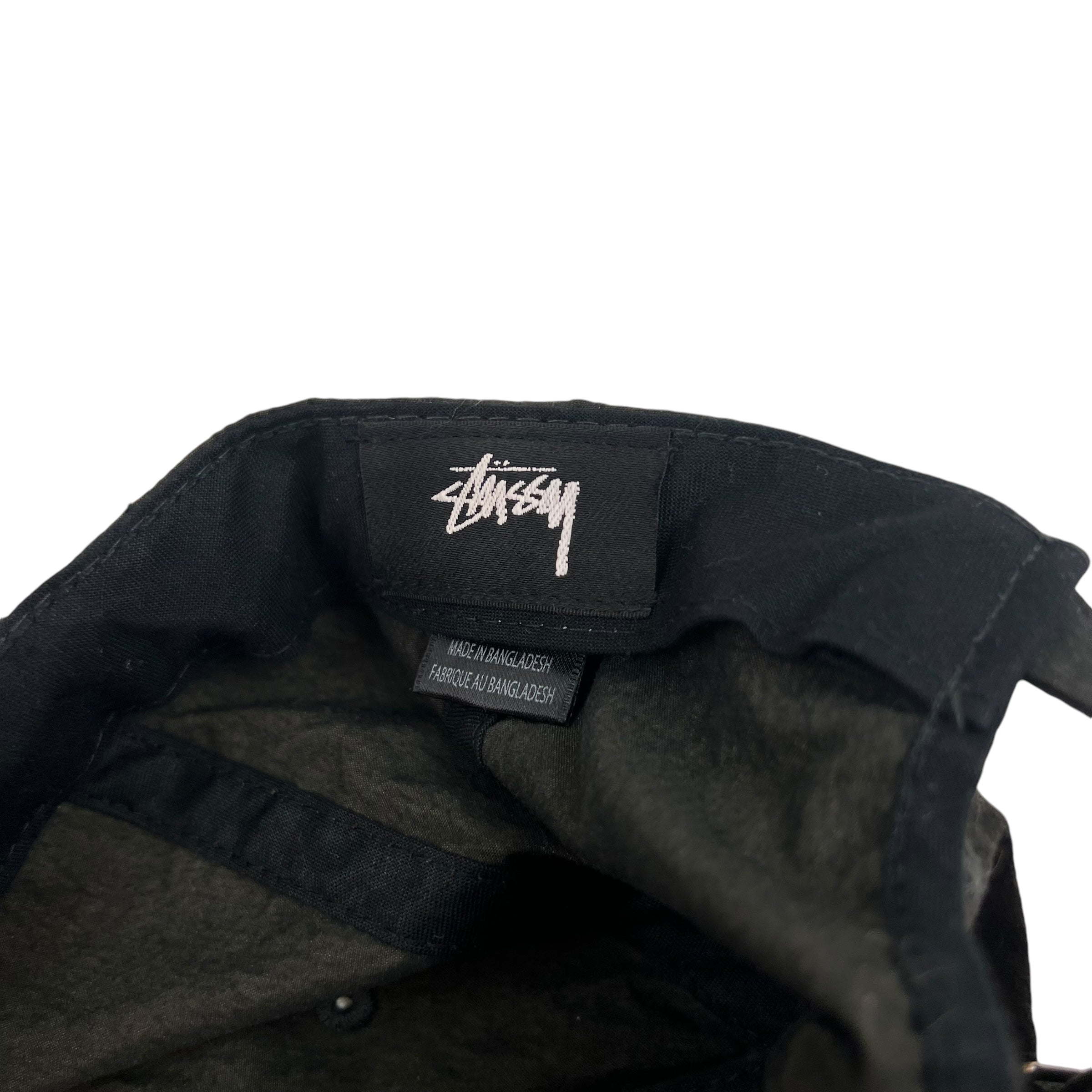 Stussy Stock Logo Nylon Hat Black