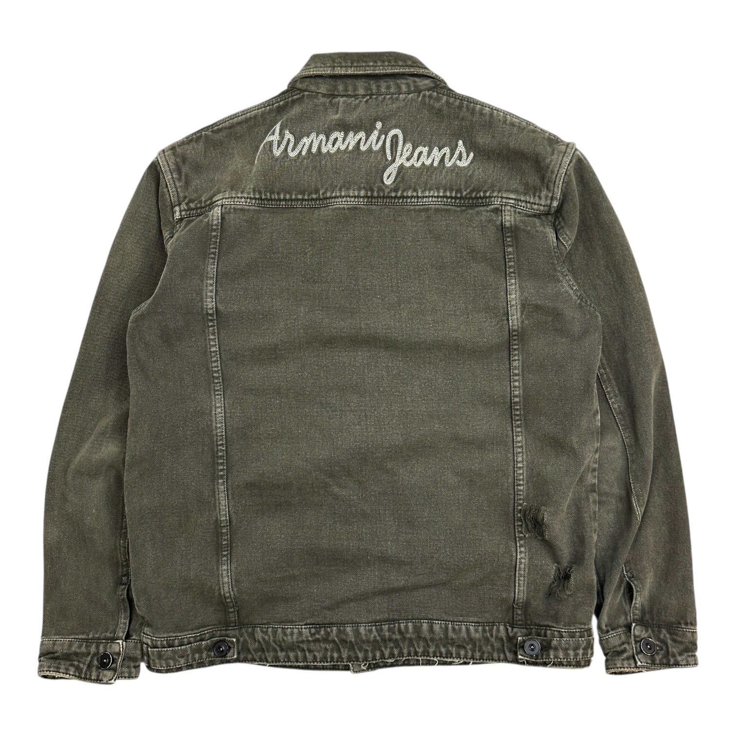 Vintage Armani Jeans Denim Jacket Green