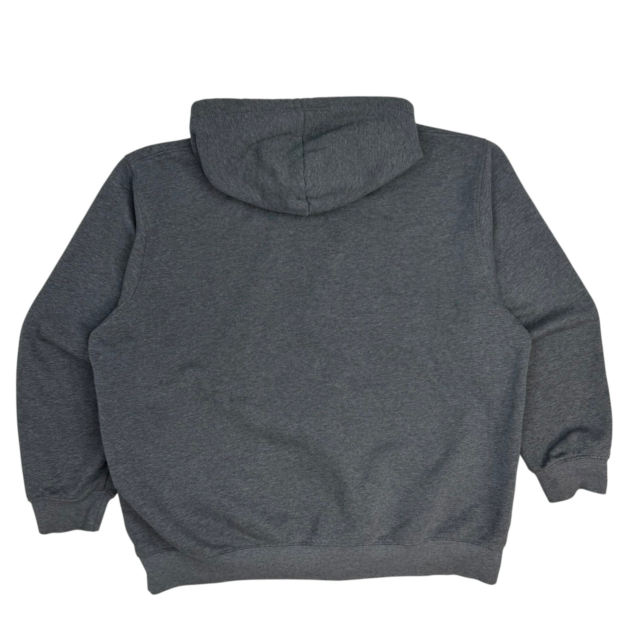 Vintage Nike Mini Swoosh Zip Up Hoodie Dark Grey
