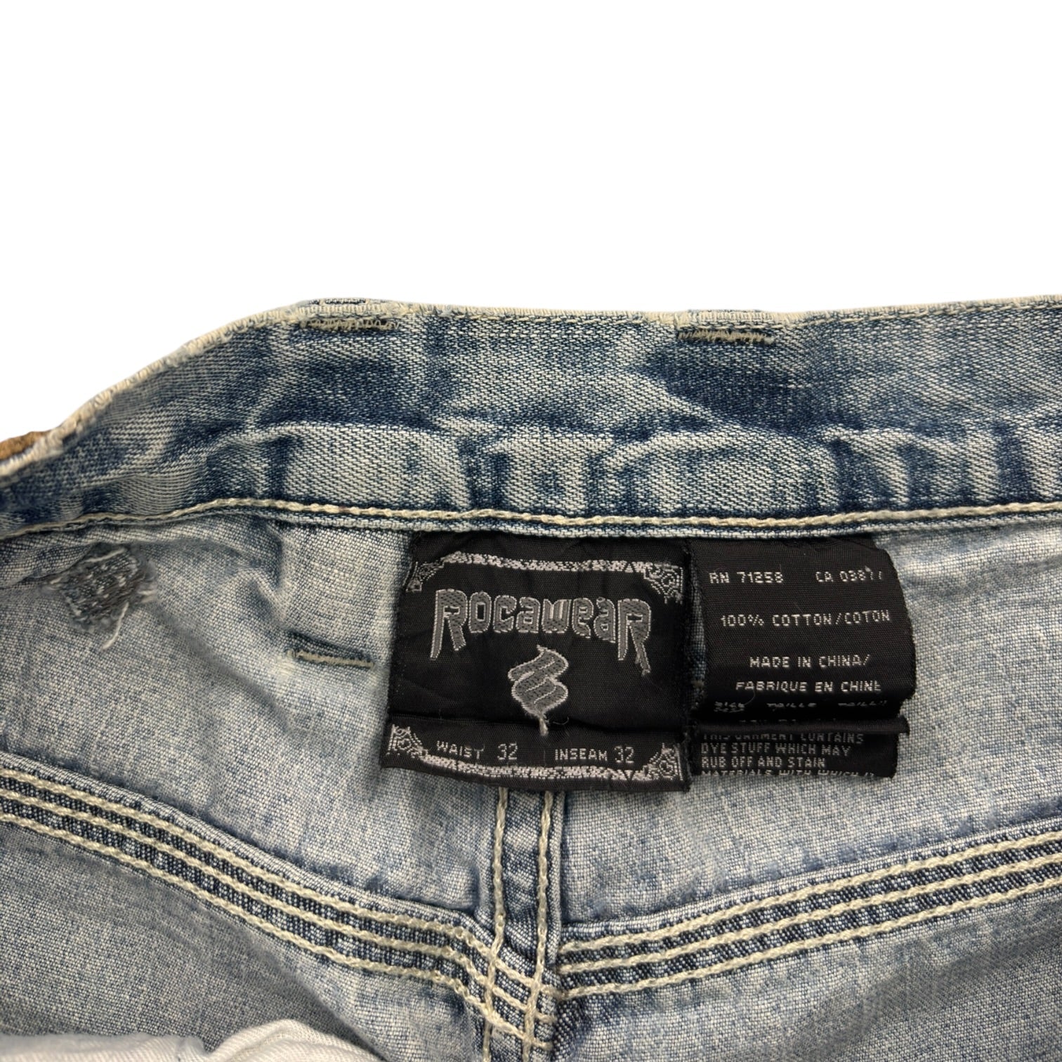 (W) Roca Wear Baggy Light Wash Jeans