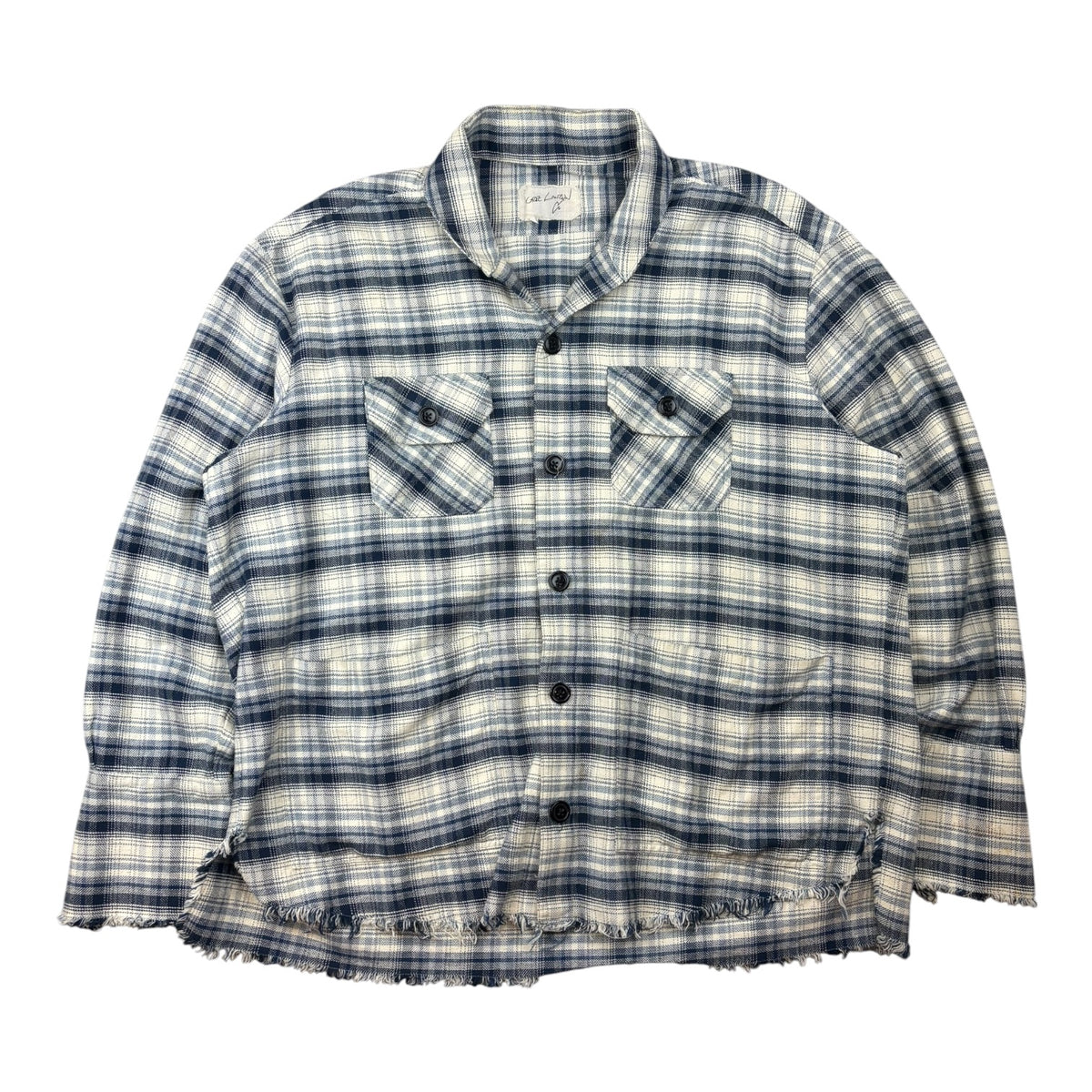 Greg Lauren River Shawl Collar Flannel Blue