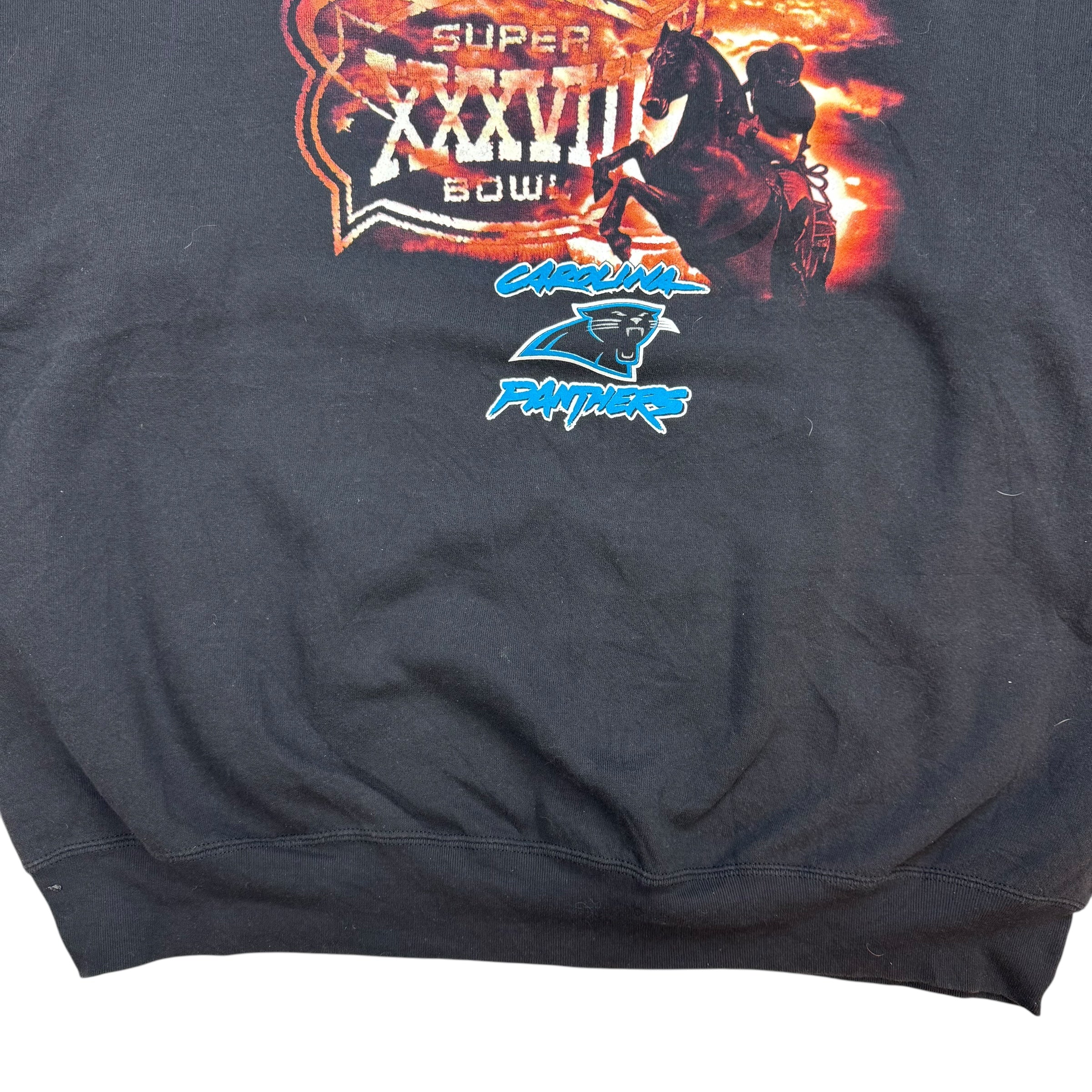 Vintage Superbowl Carolina Panthers Crewneck Black