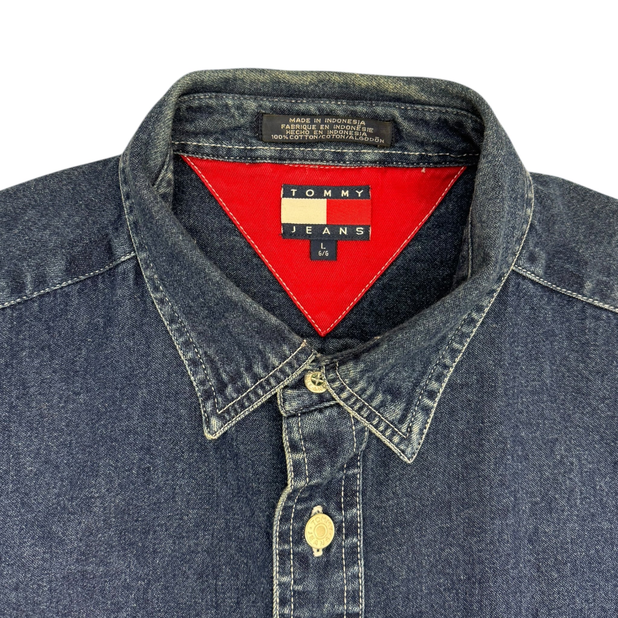 Vintage Tommy Hilfiger Jeans Denim Flag Shirt
