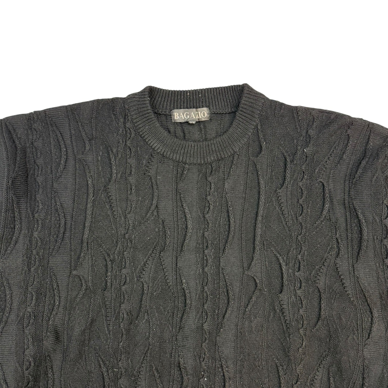 Vintage Bagazio Cable Knit Sweater Black