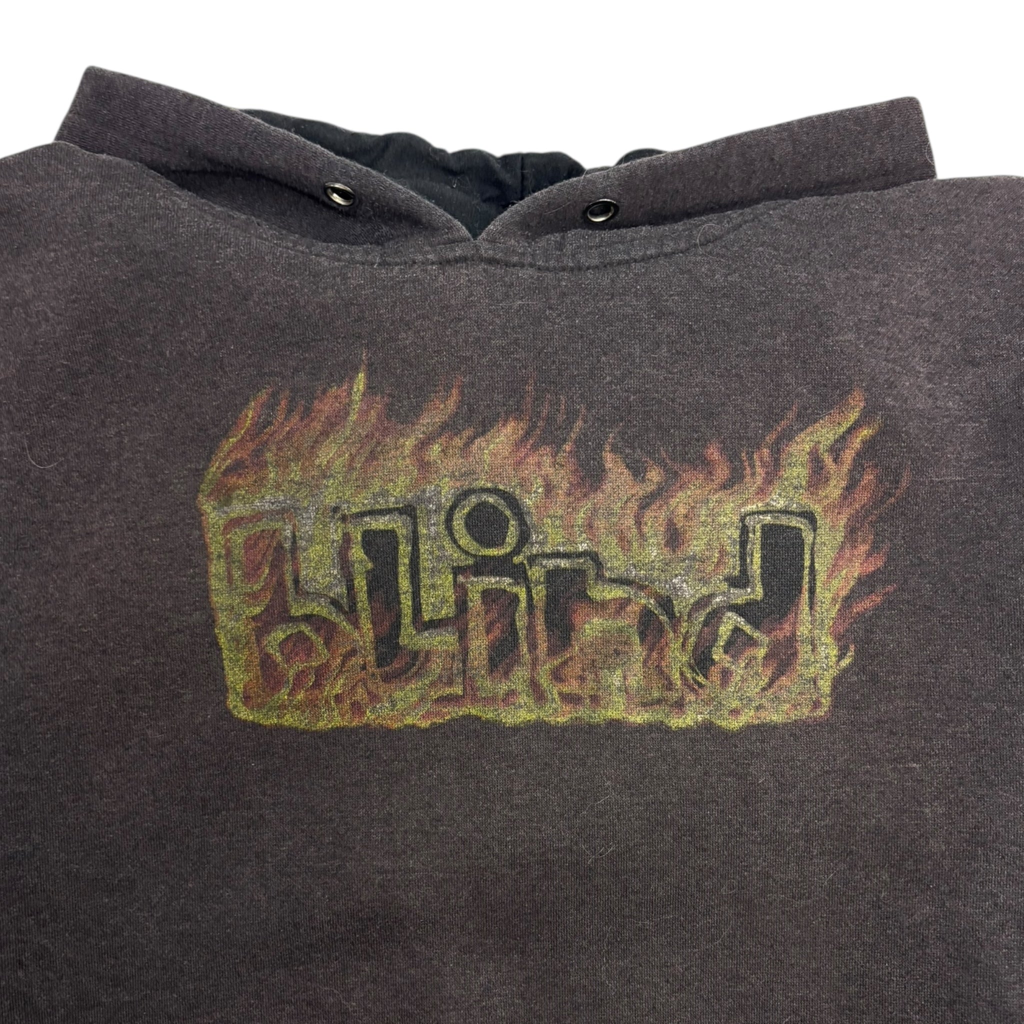 Vintage Blind Skateboards Flame Logo Hoodie Faded