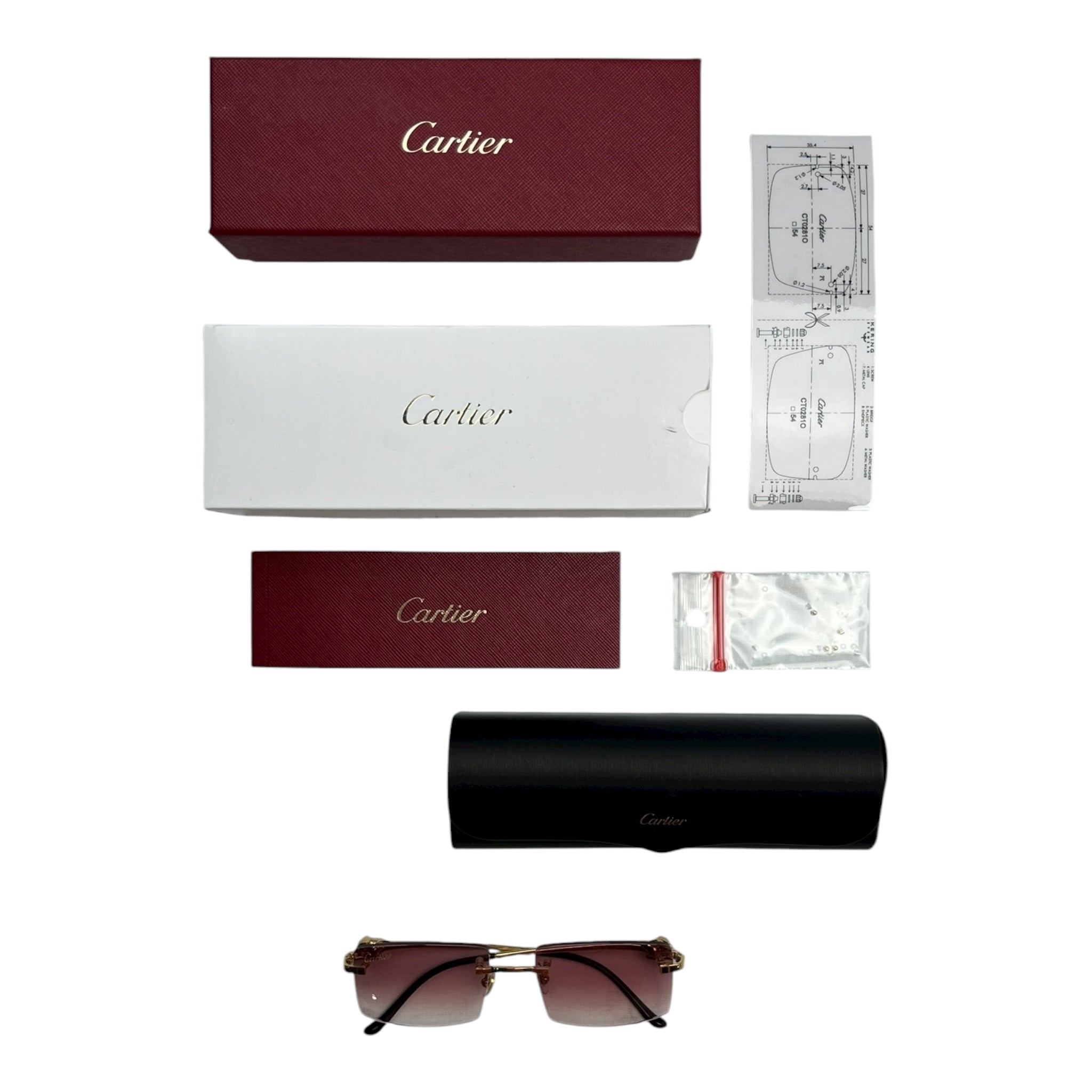 Cartier Panthere De Cartier Rectangle Sunglasses