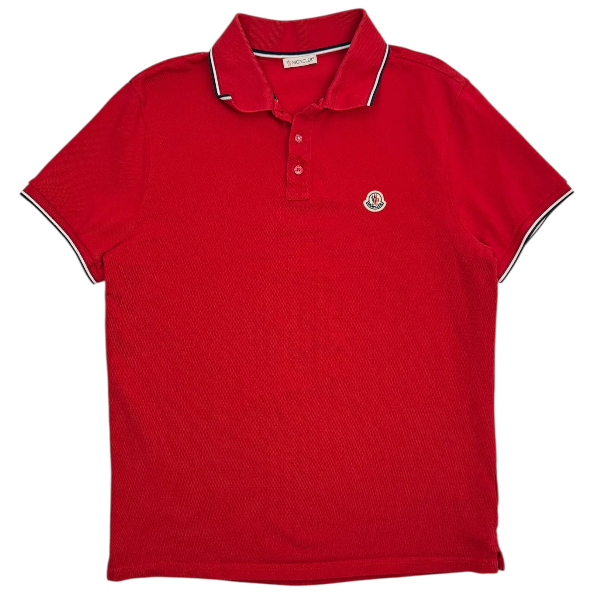 Monclear Tricolour-Trimmed Cotton Piquet Polo Shirt