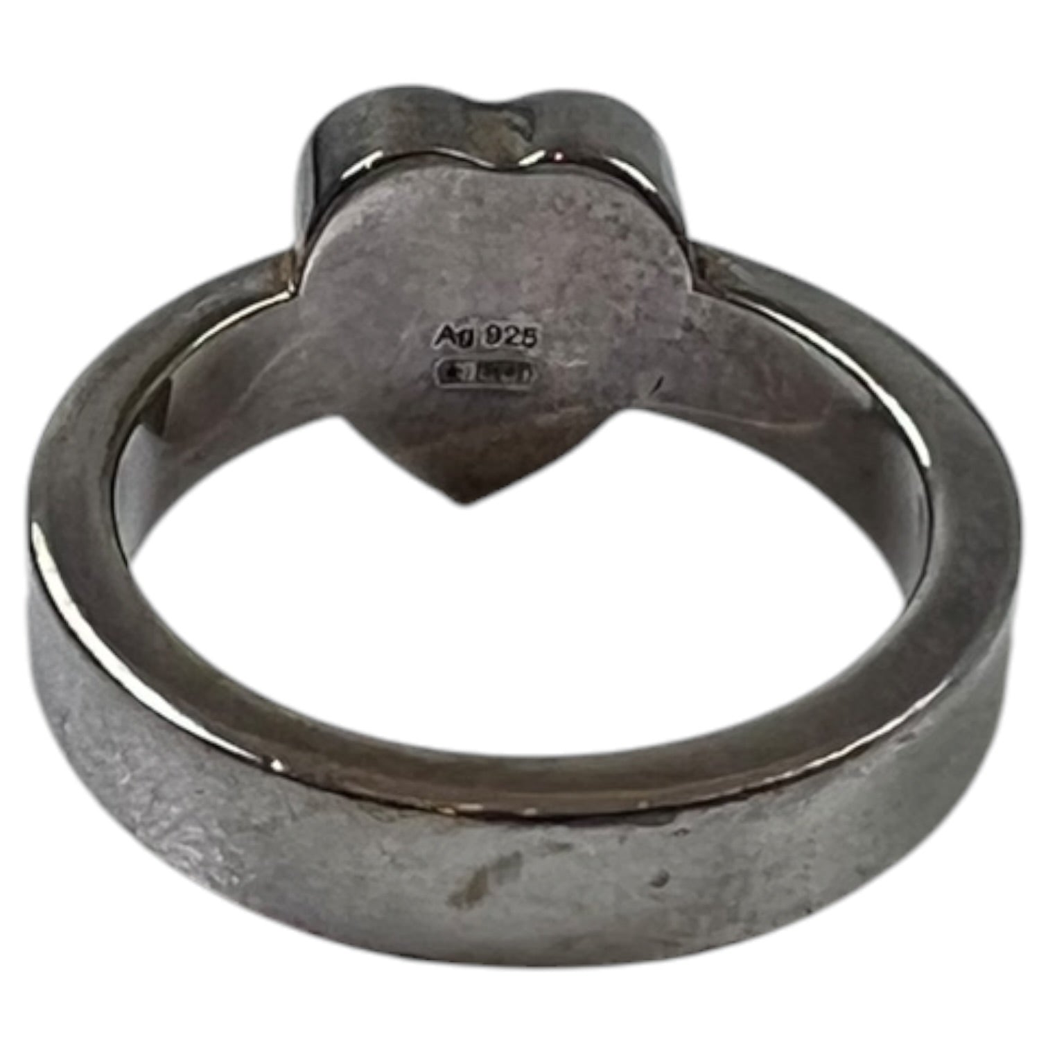 Gucci Trademark Heart Ring Sterling Silver
