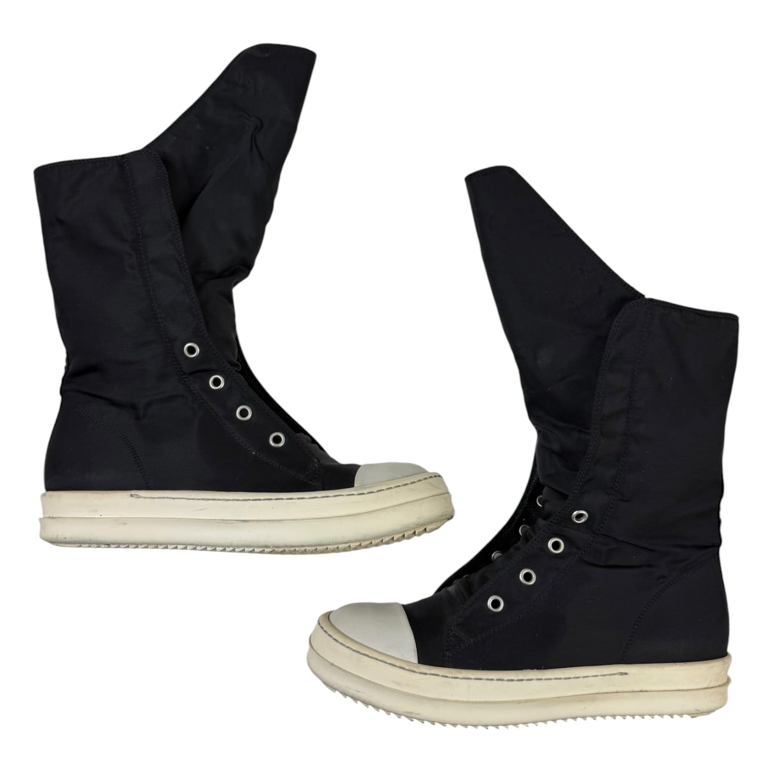 (W) Rick Owens DRKSHDW Laceless Oversized Tongue Ramone Black (Used)