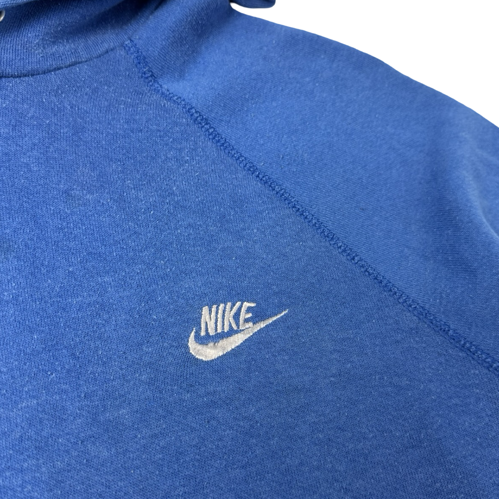 Vintage 80s Nike Raglan Sleeve Hoodie Blue