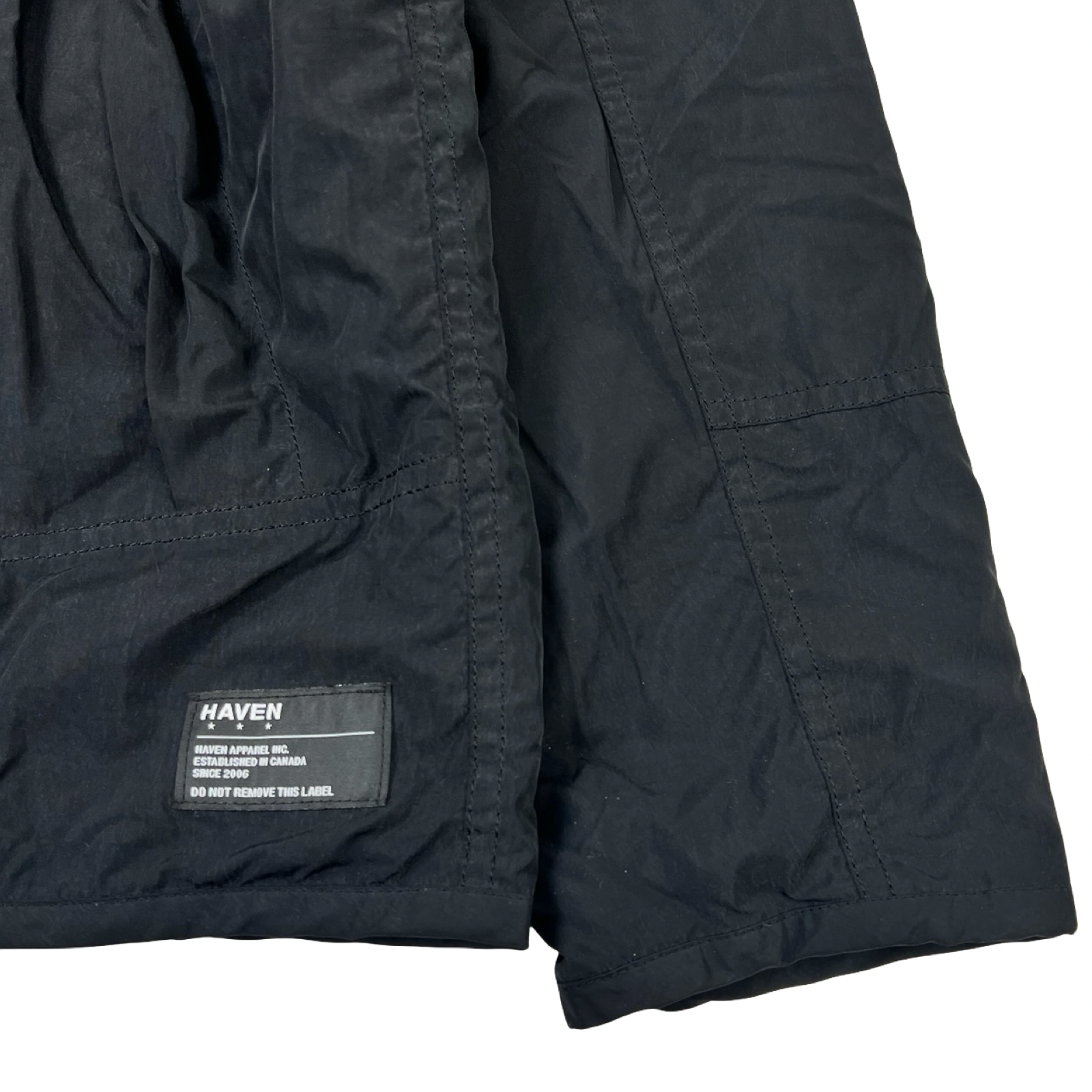 HAVEN Collarless Full-Zip Jacket Black