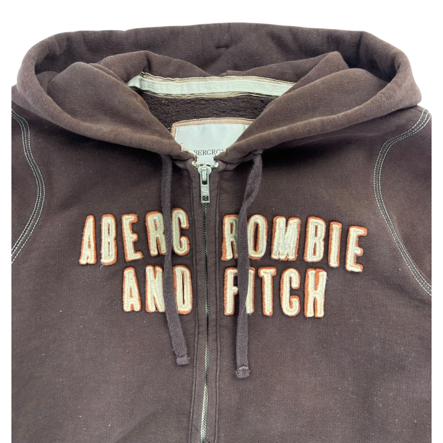 (W)Y2K Abercrombie & Fitch Zip Up Hoodie Brown