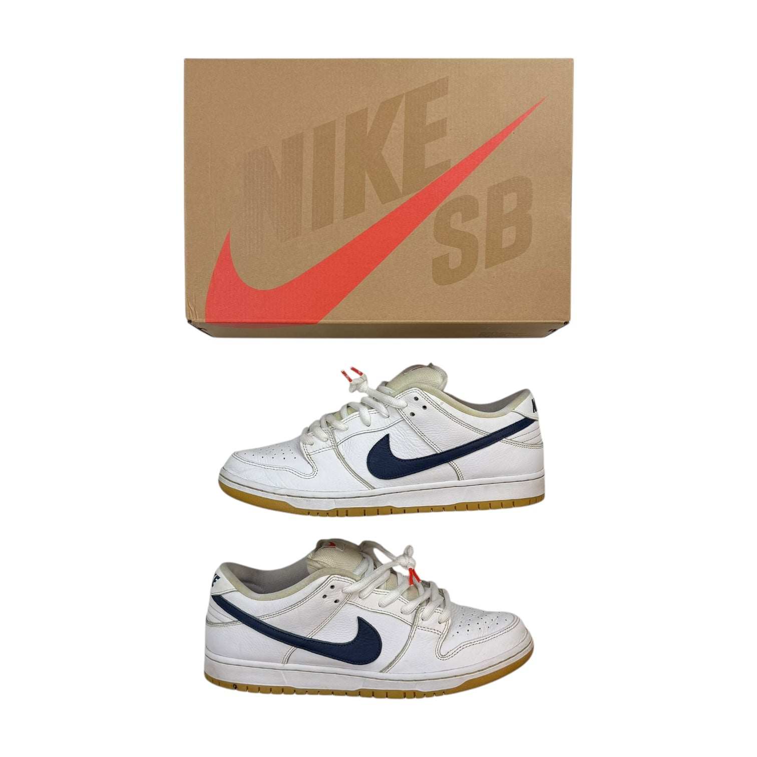 Nike SB Dunk Low Orange Label White Navy