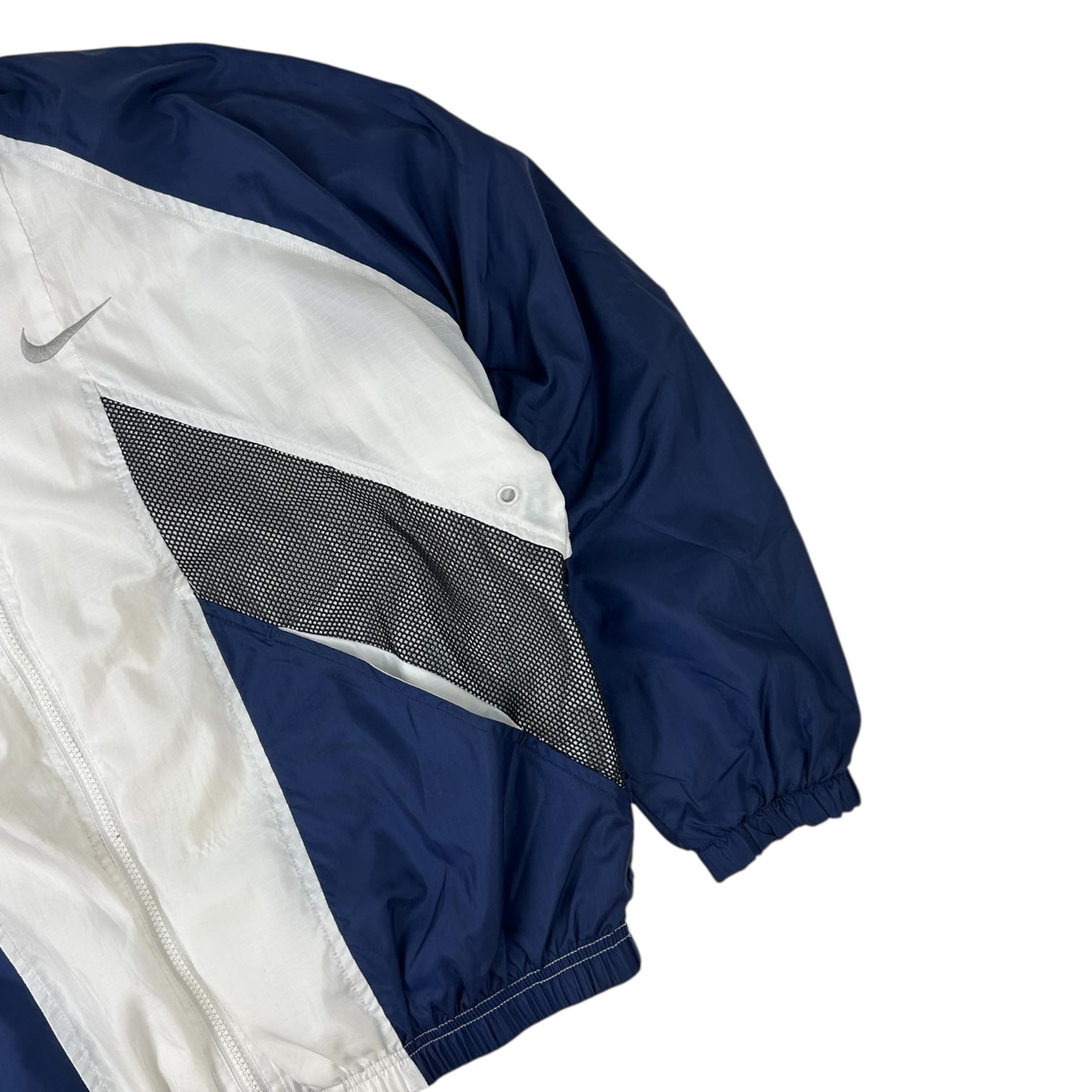 Vintage Nike Windbreaker Jacket White/Navy/Silver