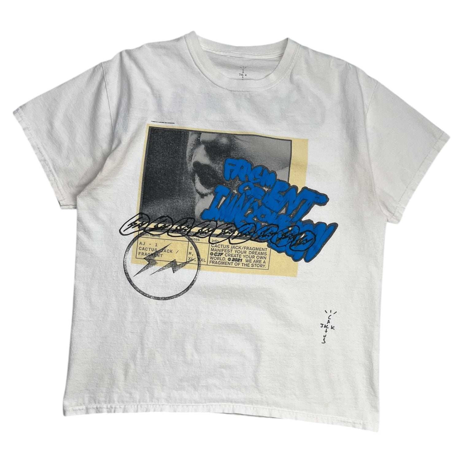 Travis Scott Cactus Jack For Fragment Manifest T-shirt White