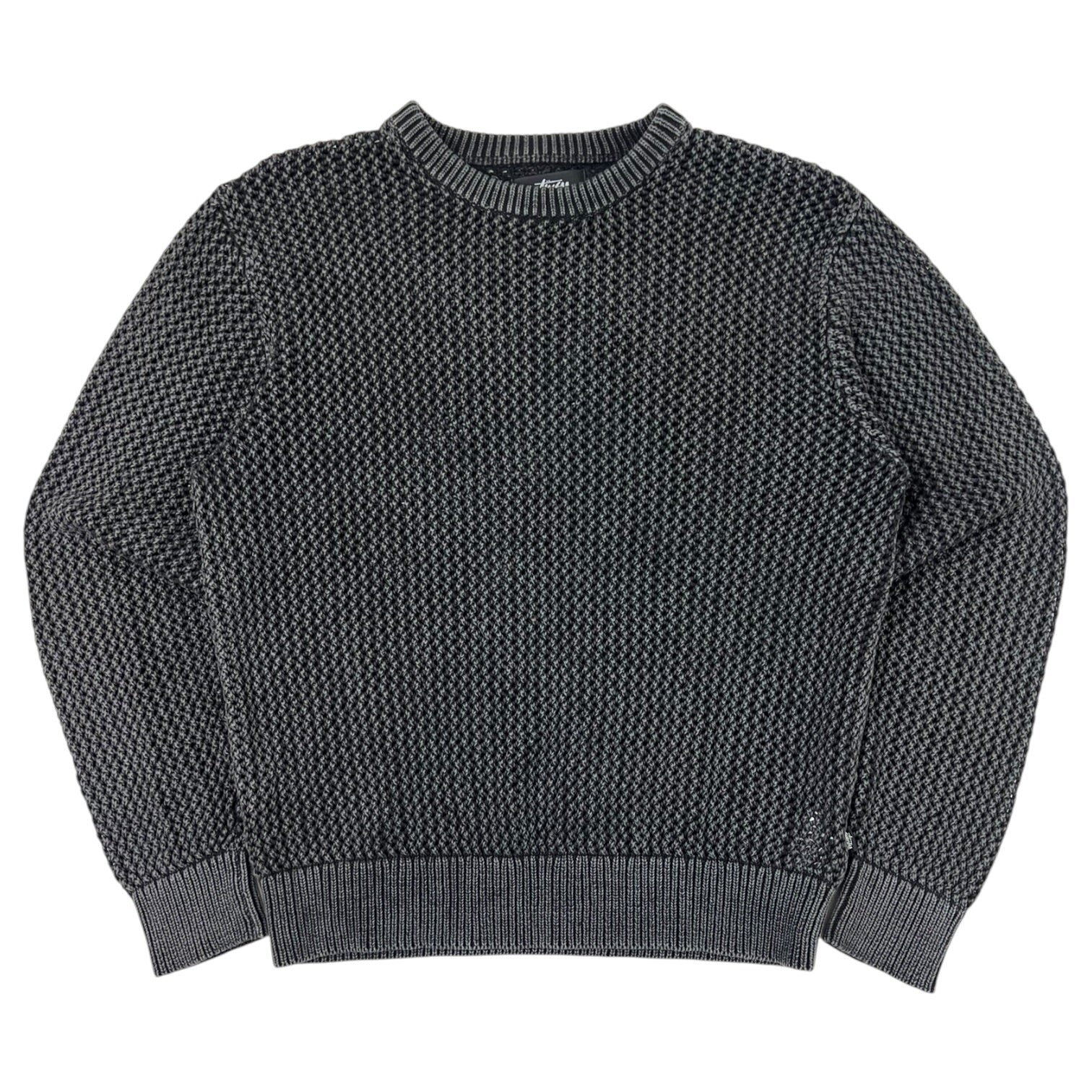 Stussy Pigment Dyed Loose Gauge Sweater Black