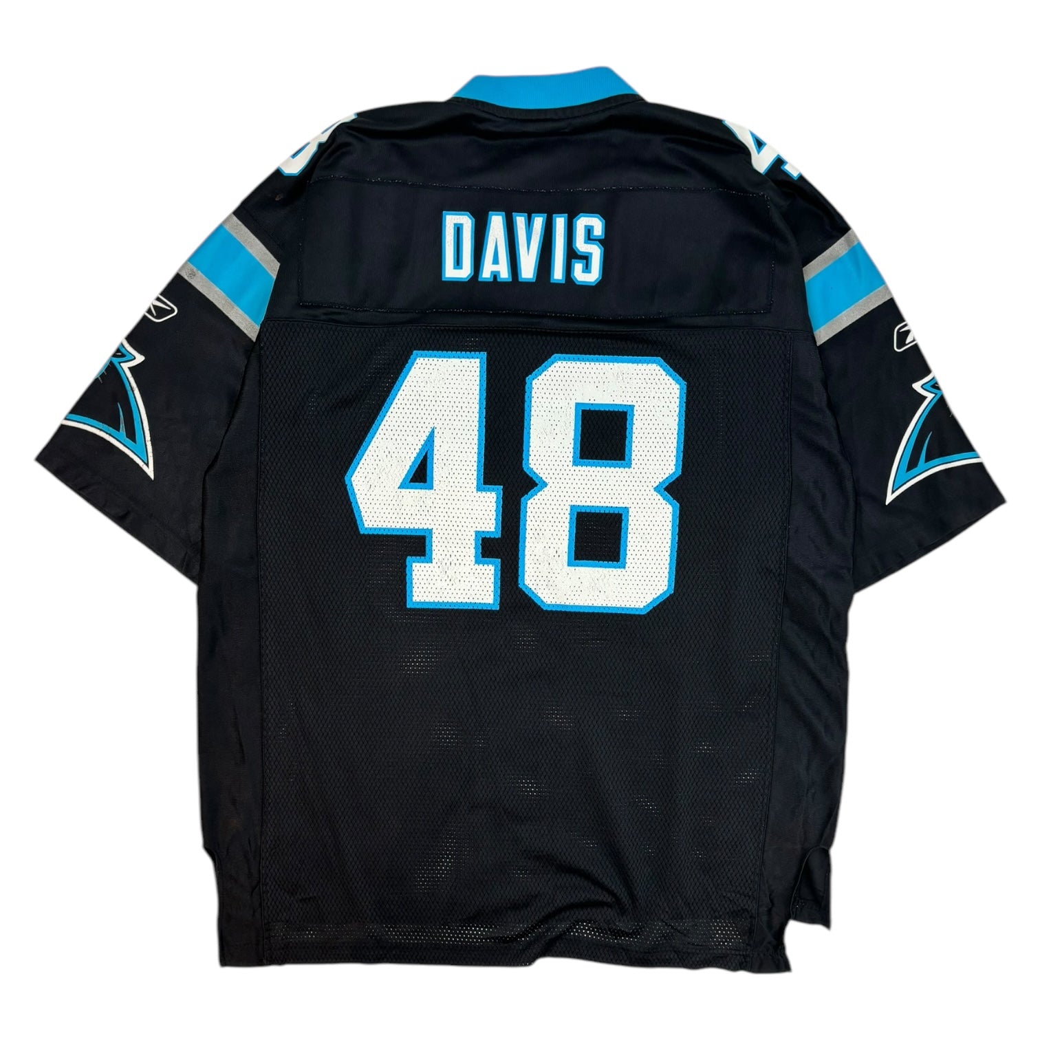 Vintage Reebok Carolina Panthers Thomas Davis Football Jersey Black